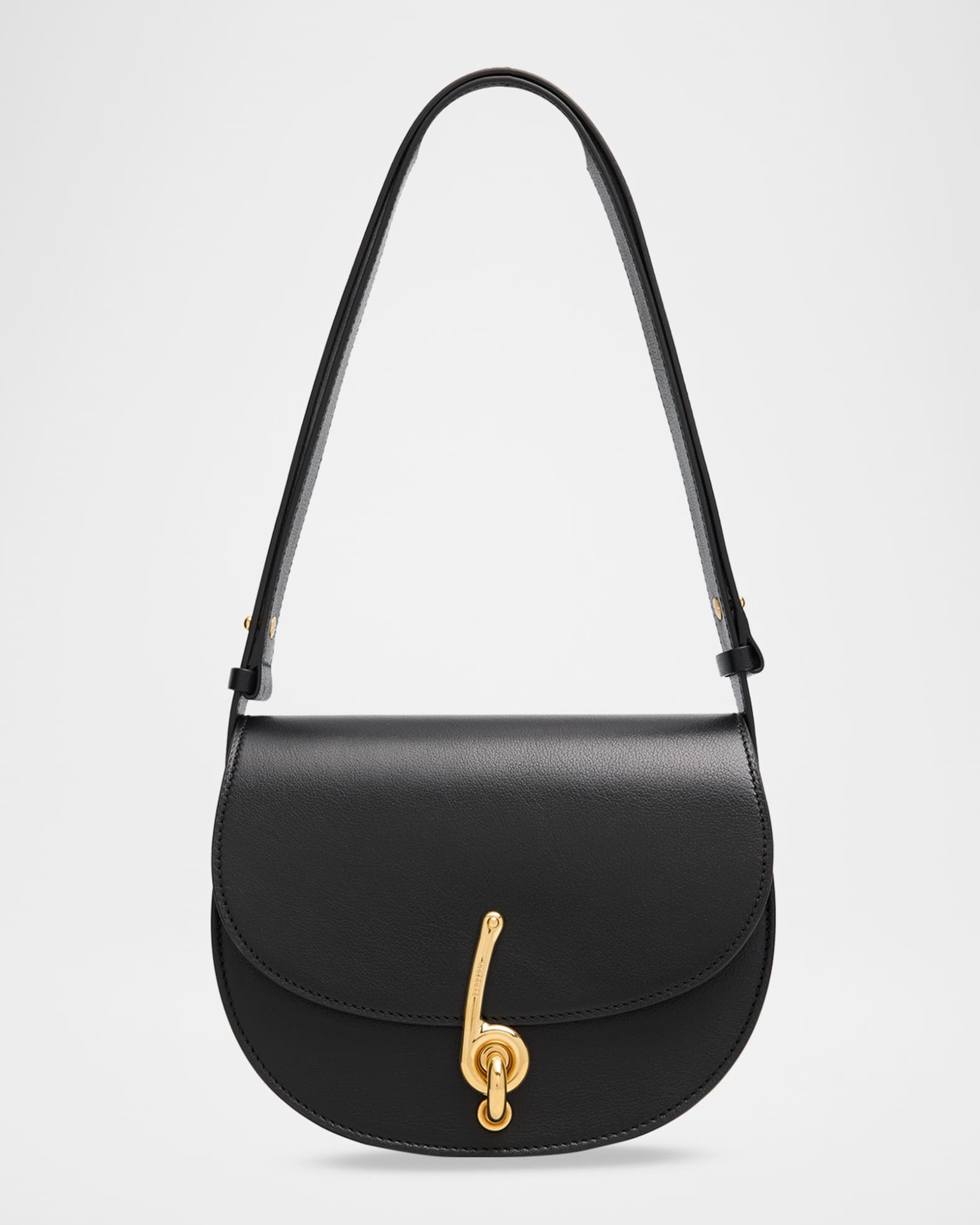 BURBERRY ラウンドショルダーバッグ Burberry Bridle Small Leather Saddle Shoulder Bag | Neiman Marcus