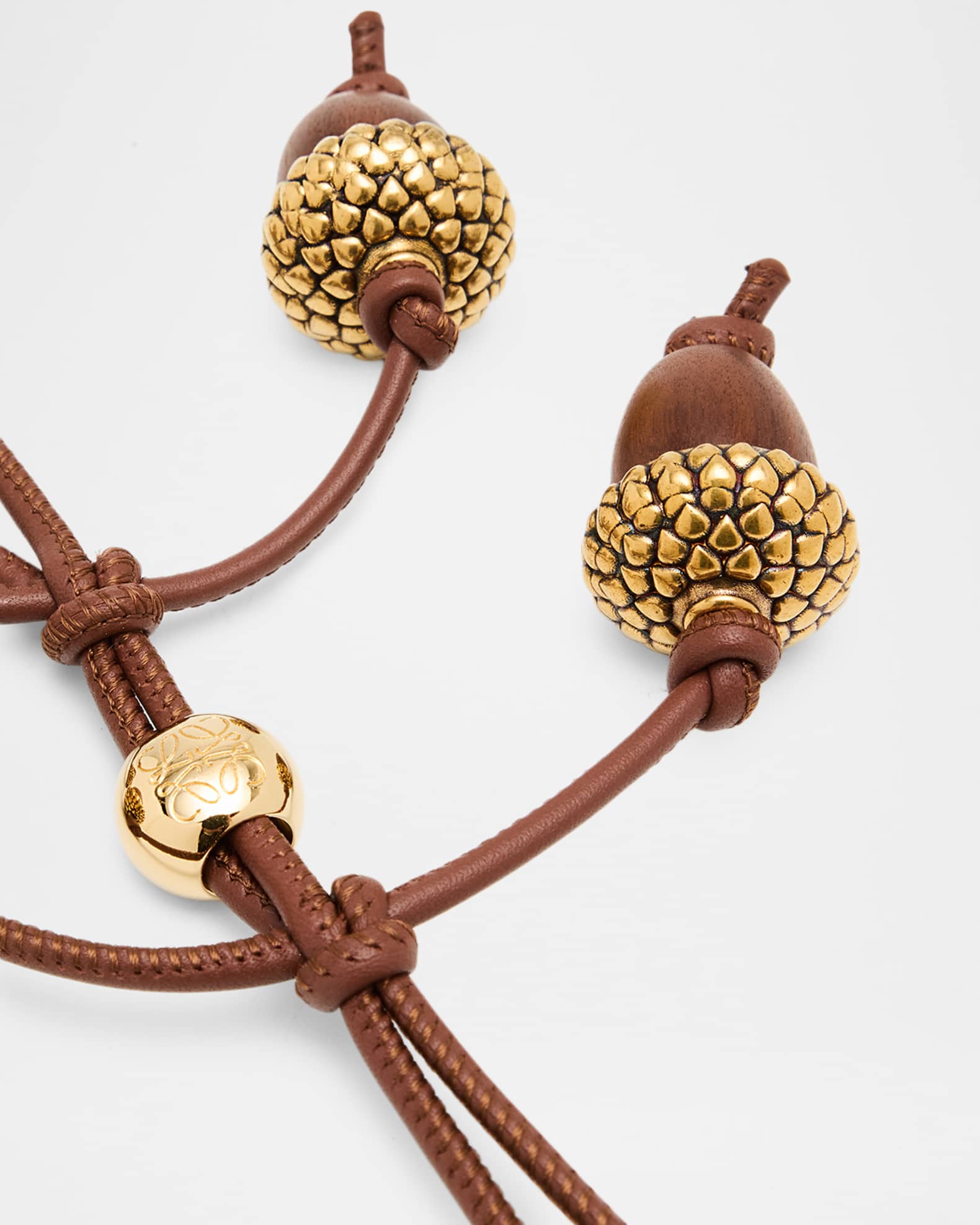 Loewe Wooden Acorn Bag Charm | Neiman Marcus