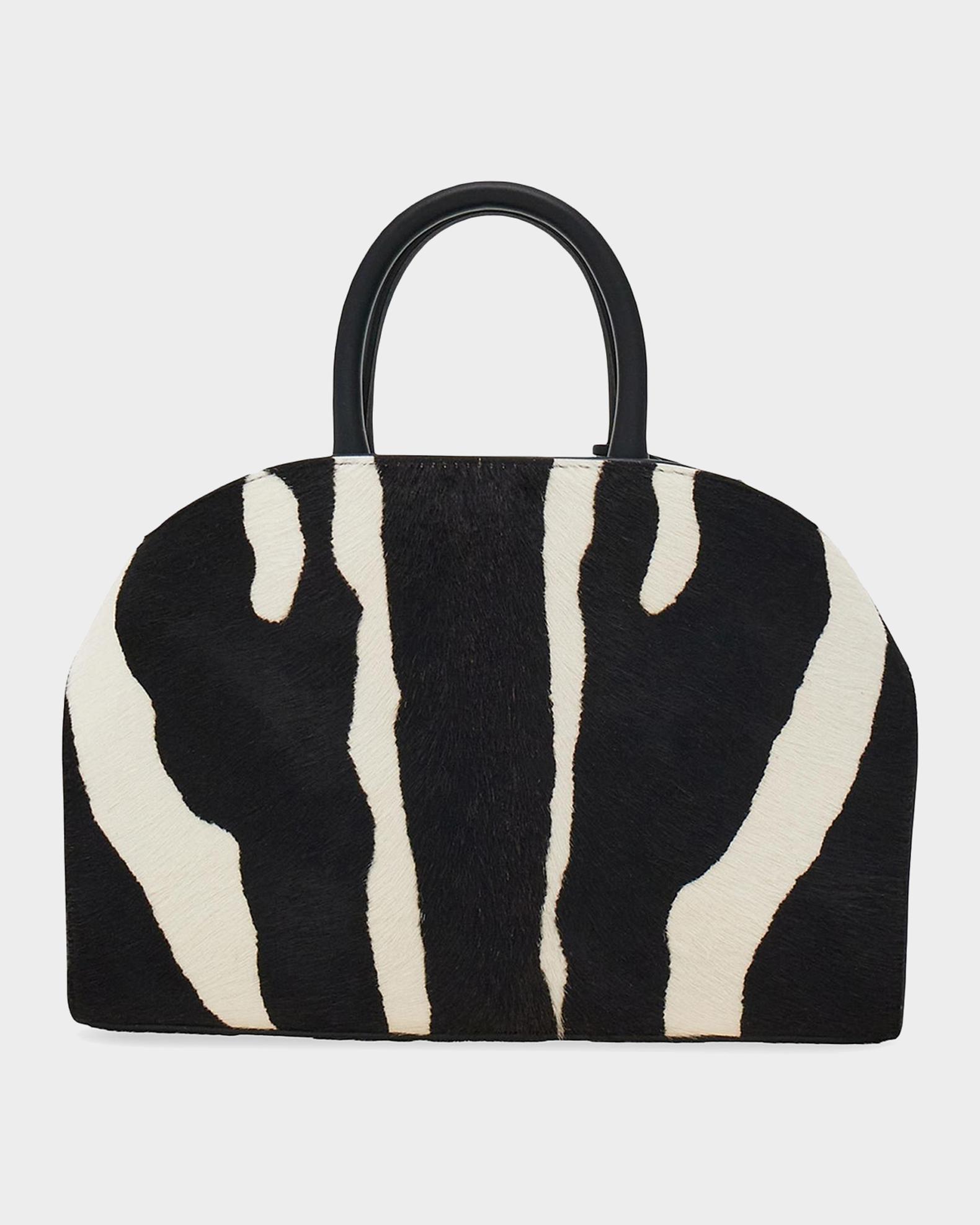 Ferragamo Hug Zebra Calf Hair Top-Handle Bag | Neiman Marcus