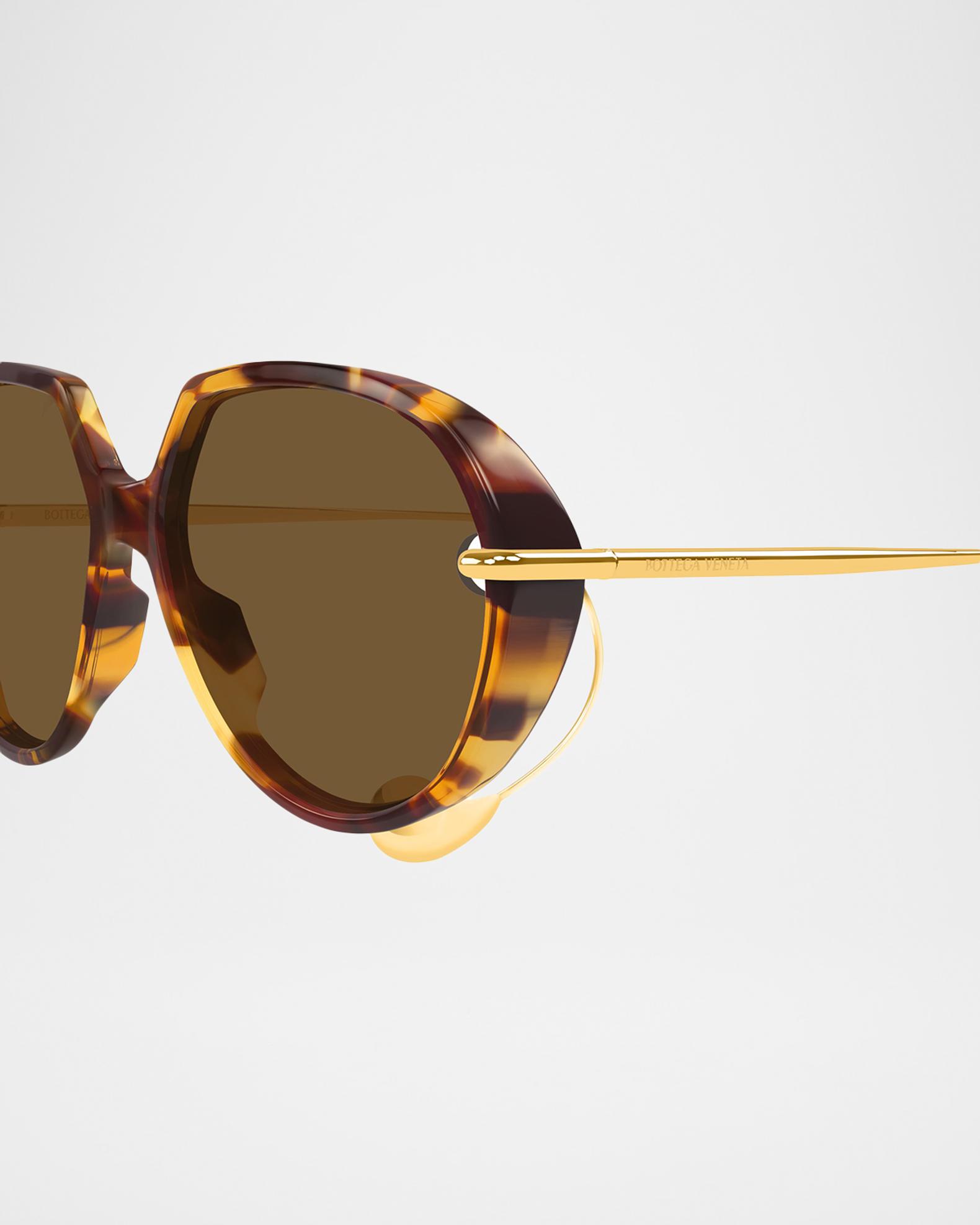 Bottega Veneta Square-Frame Acetate Sunglasses Orange Womens display picture 1