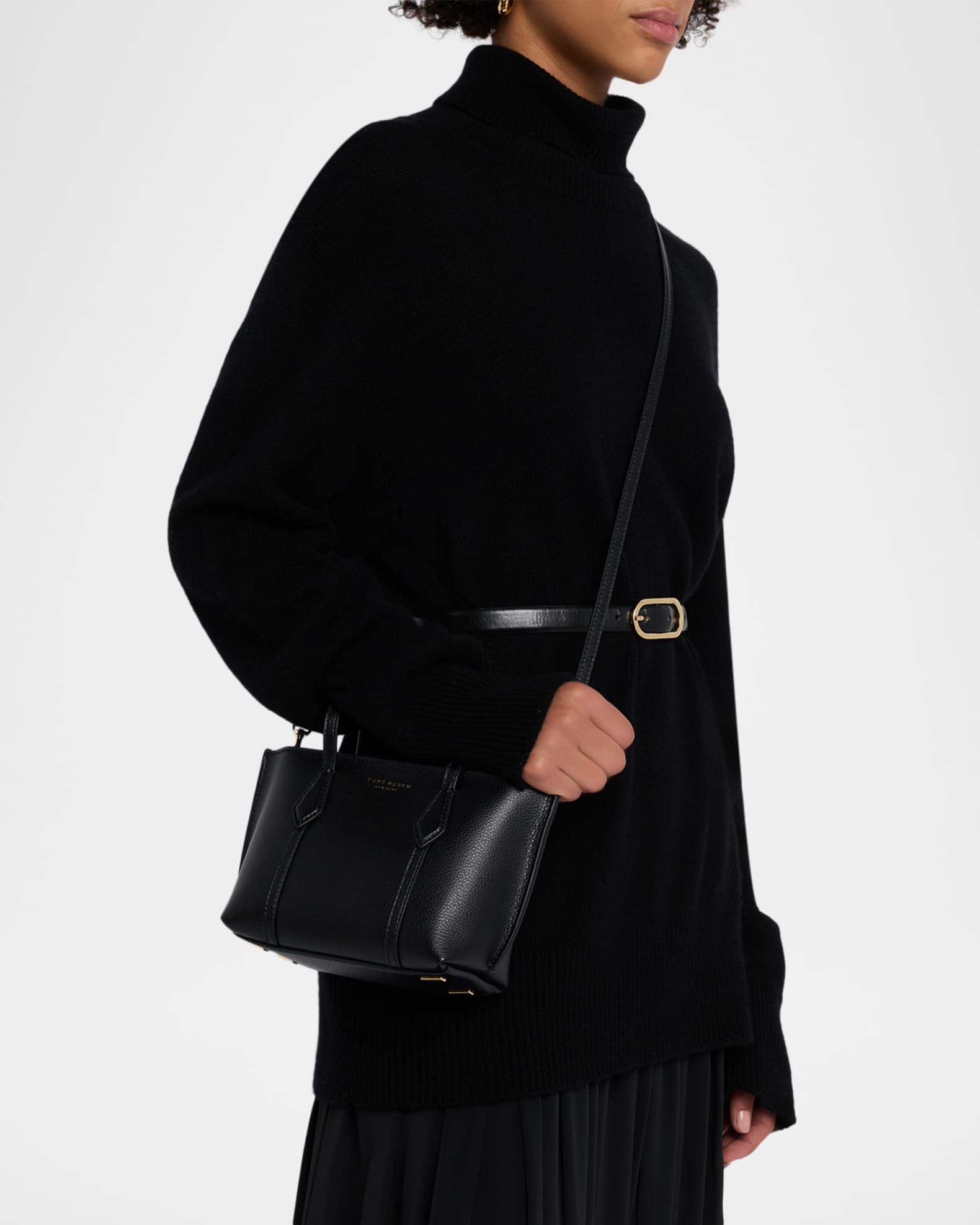 Tory Burch Perry Mini Leather Crossbody Tote Bag | Neiman Marcus