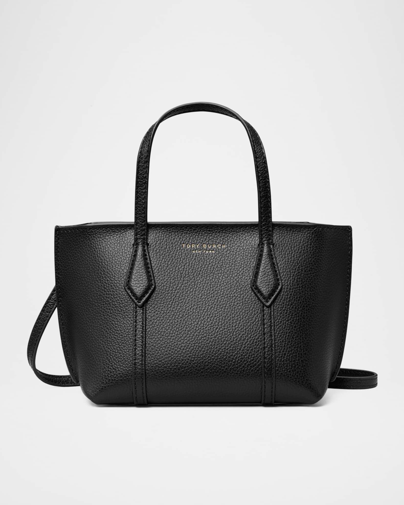 Tory Burch ブラックレザーバッグ Tory Burch Perry Mini Leather Crossbody Tote Bag | Neiman Marcus