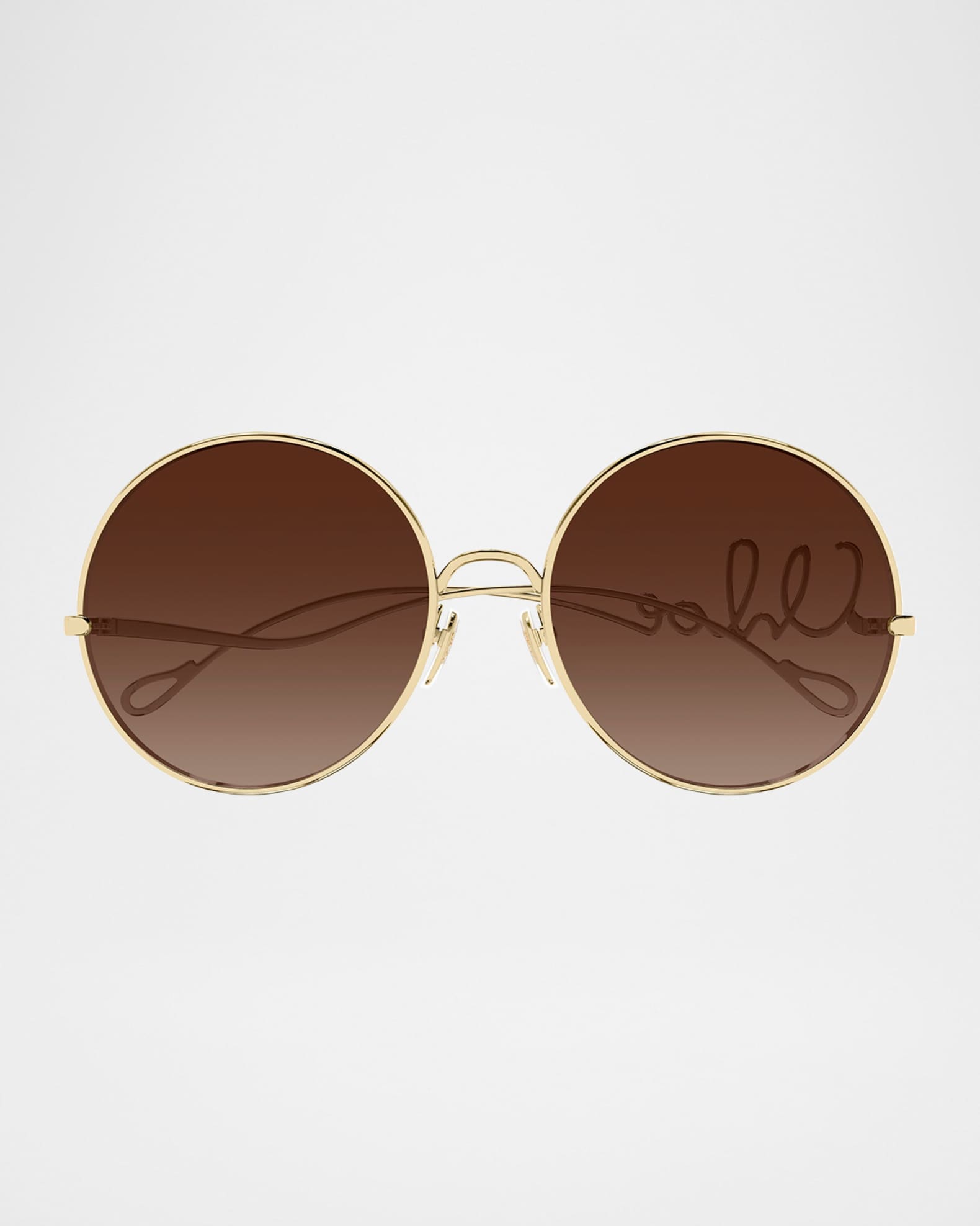 Chloe Chloe Iconic Round Metal Sunglasses | Neiman Marcus