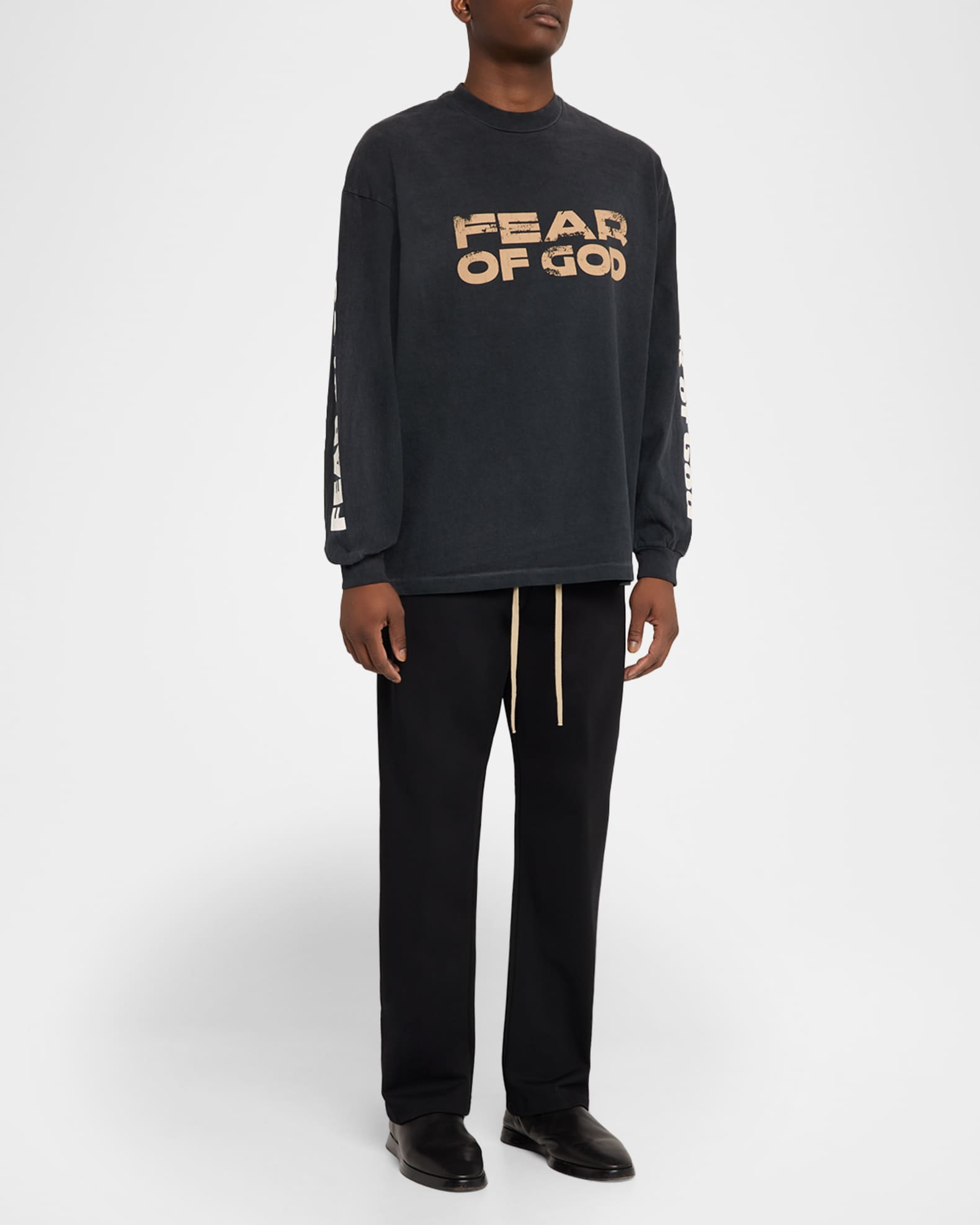 Fear of God Men's Relaxed Fit Logo Long-Sleeve T-Shirt | Neiman Marcus
