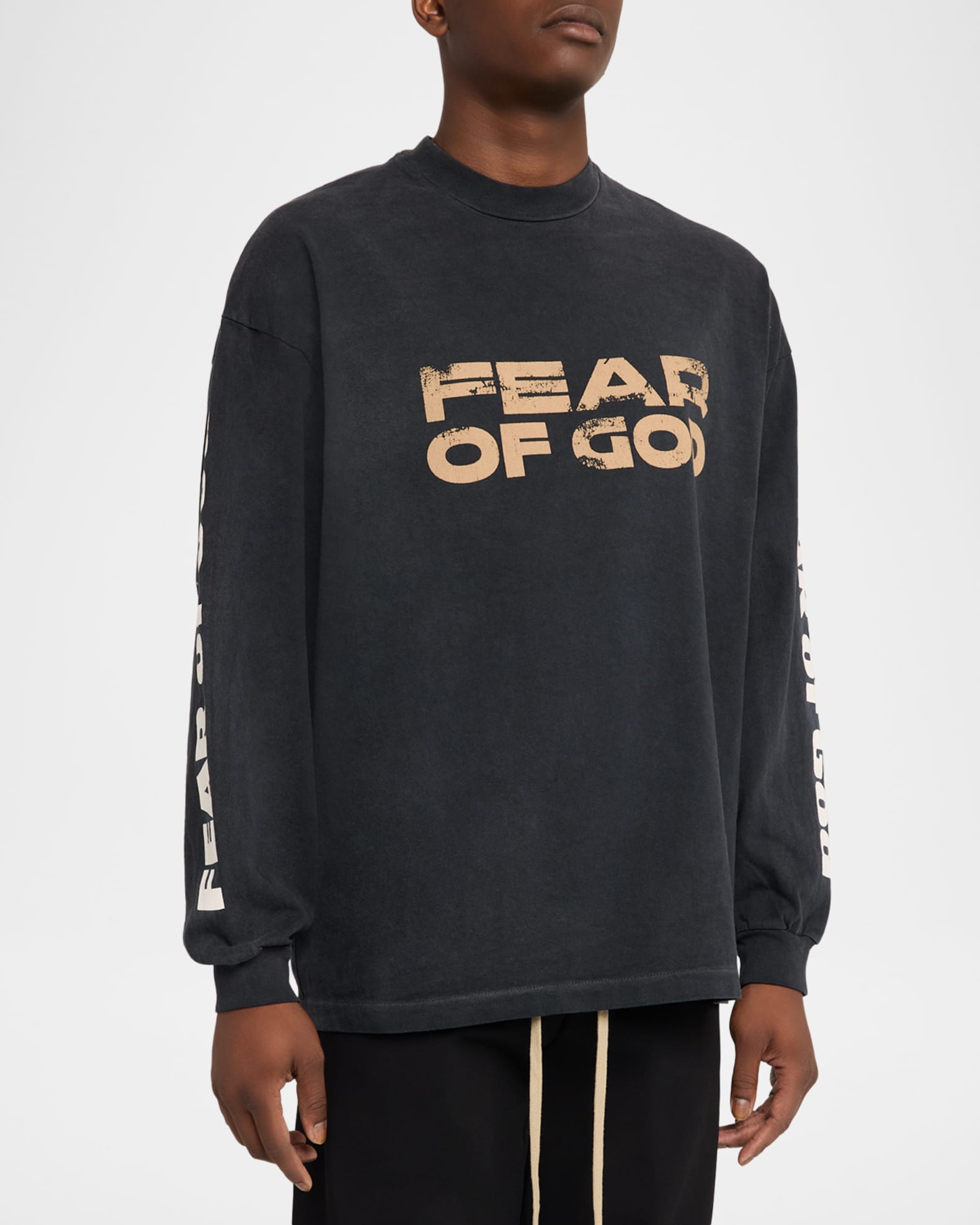 Fear of God Men's Relaxed Fit Logo Long-Sleeve T-Shirt | Neiman Marcus