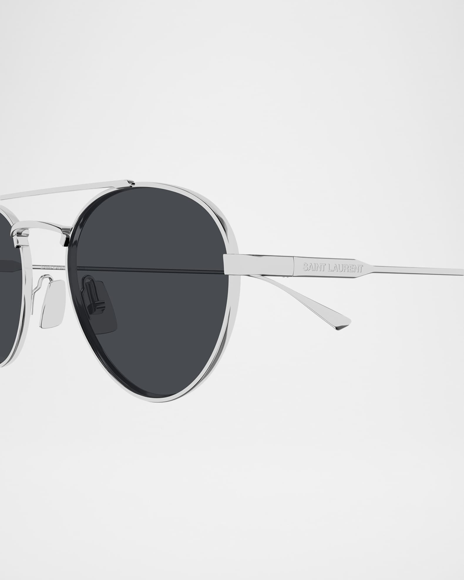 Saint Laurent 51mm Metal Aviator Sunglasses | Neiman Marcus