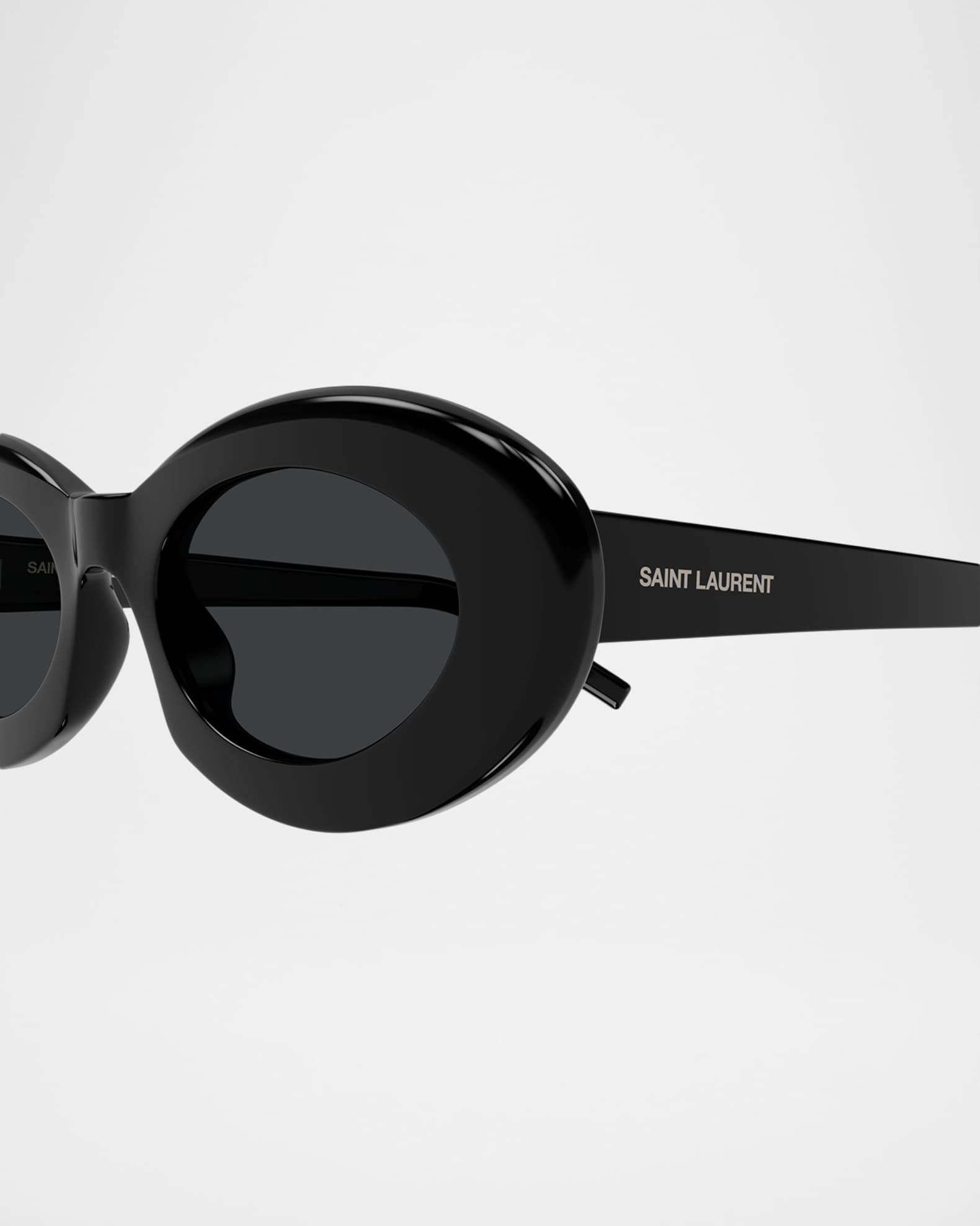 Saint Laurent 52mm Acetate Oval Sunglasses | Neiman Marcus