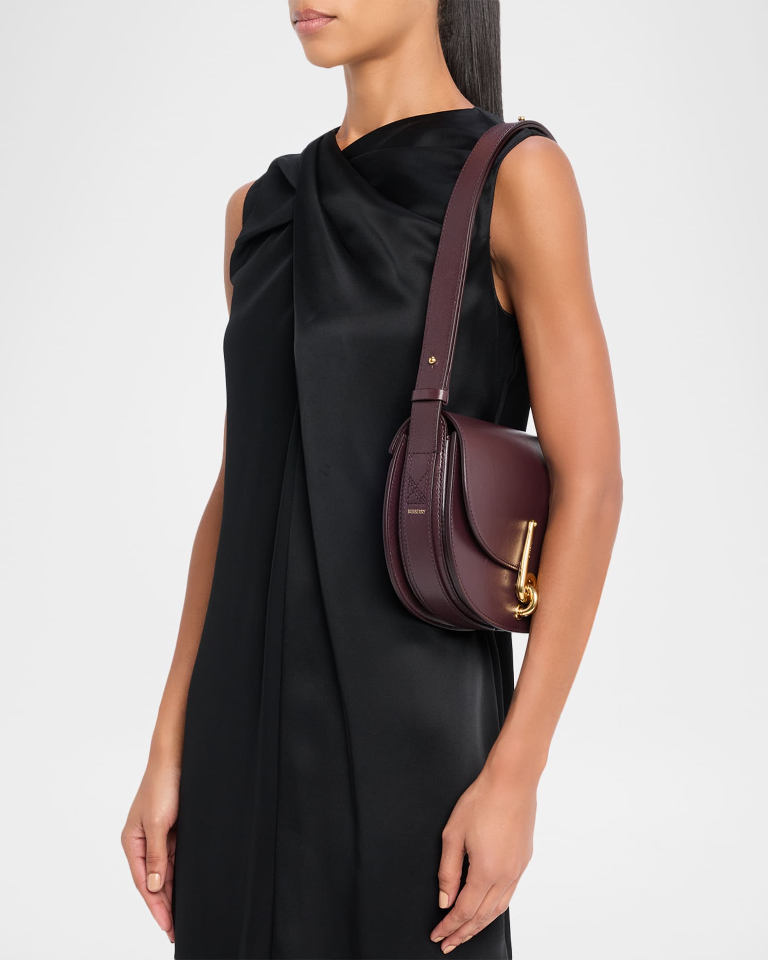 ア*ム様 希少　Burberry ショルダーバッグ　レザー Burberry Bridle Small Leather Saddle Shoulder Bag | Neiman Marcus