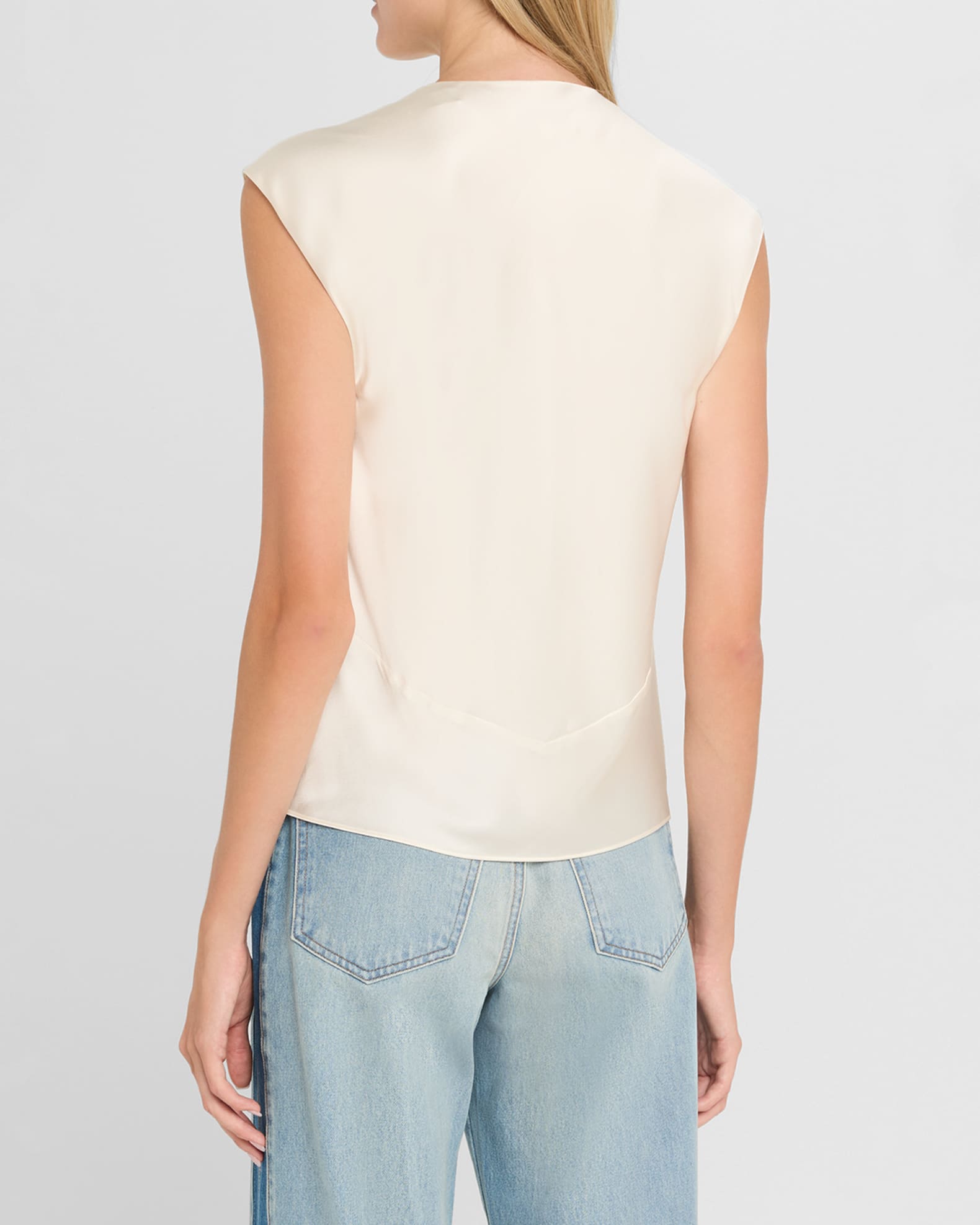 Sparrow Silk-Blend Keyhole Top