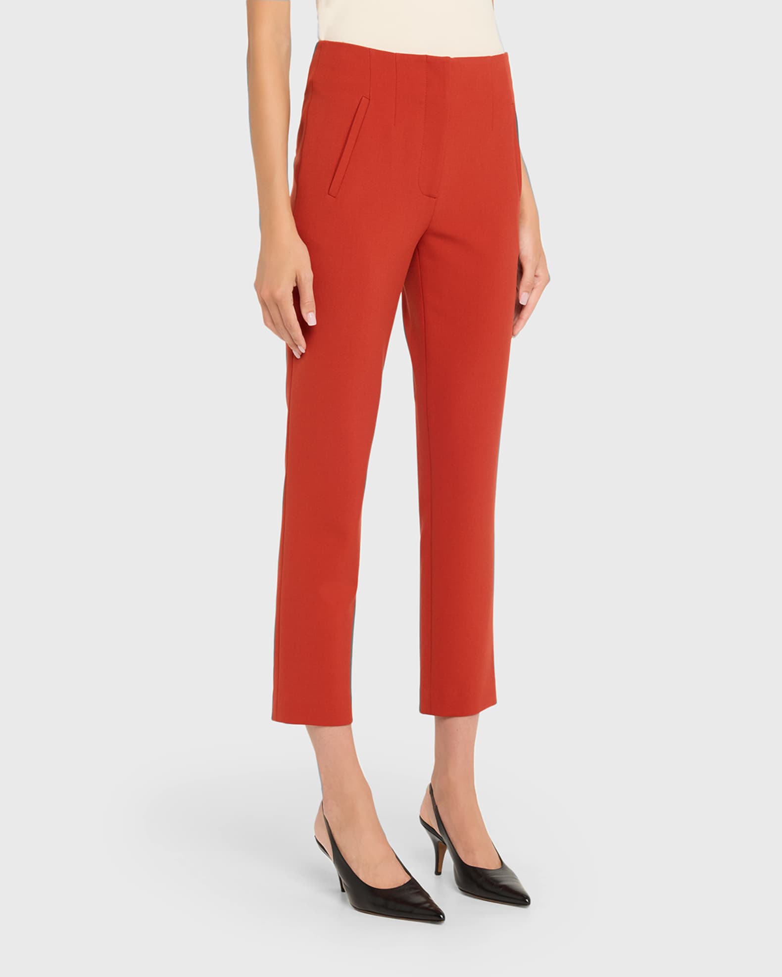 Veronica Beard Stila Slim Cropped Pants | Neiman Marcus