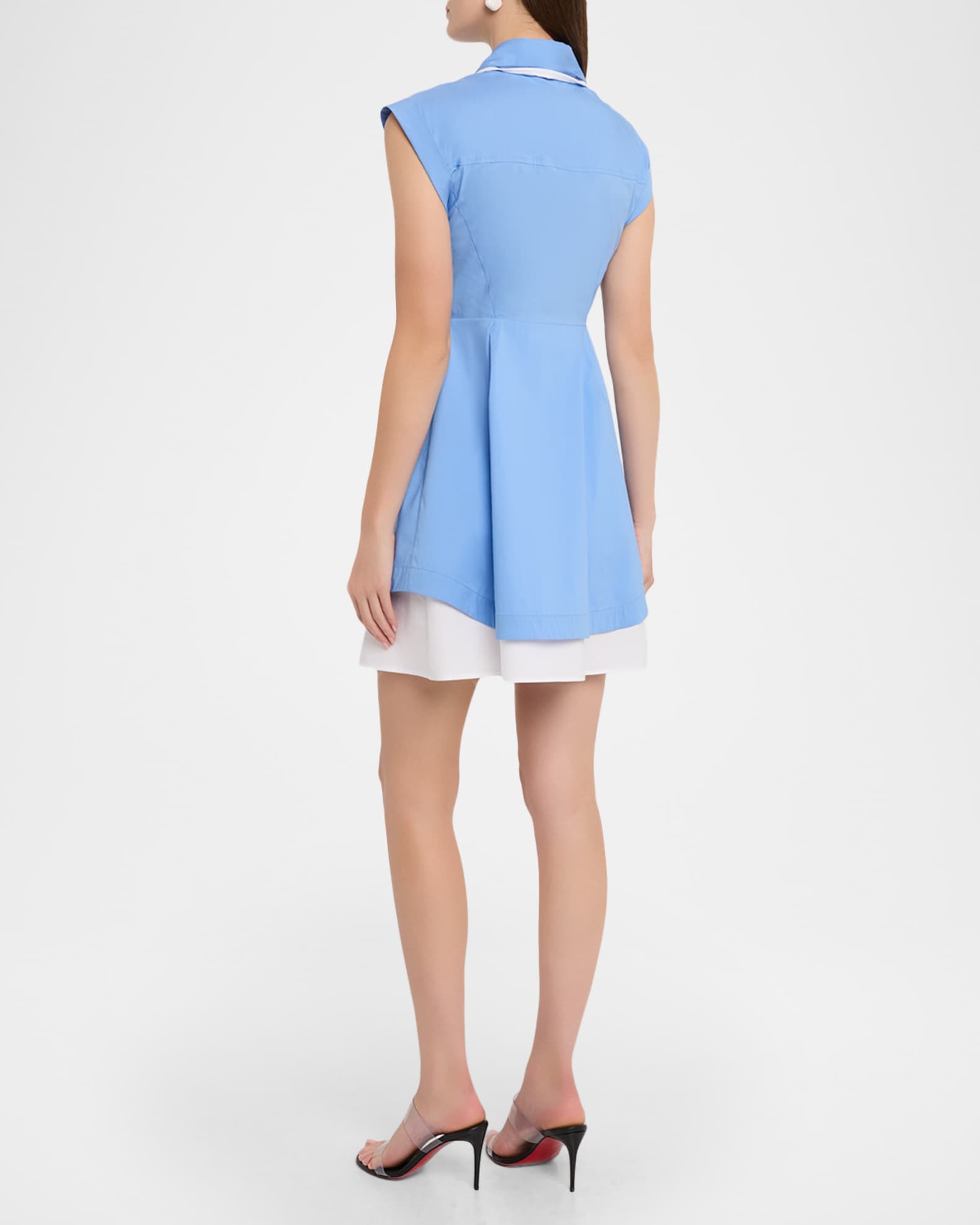 Veronica Beard Women's Westcott Cotton-Blend Mini-Shirtdress - Cadet - Size 0
