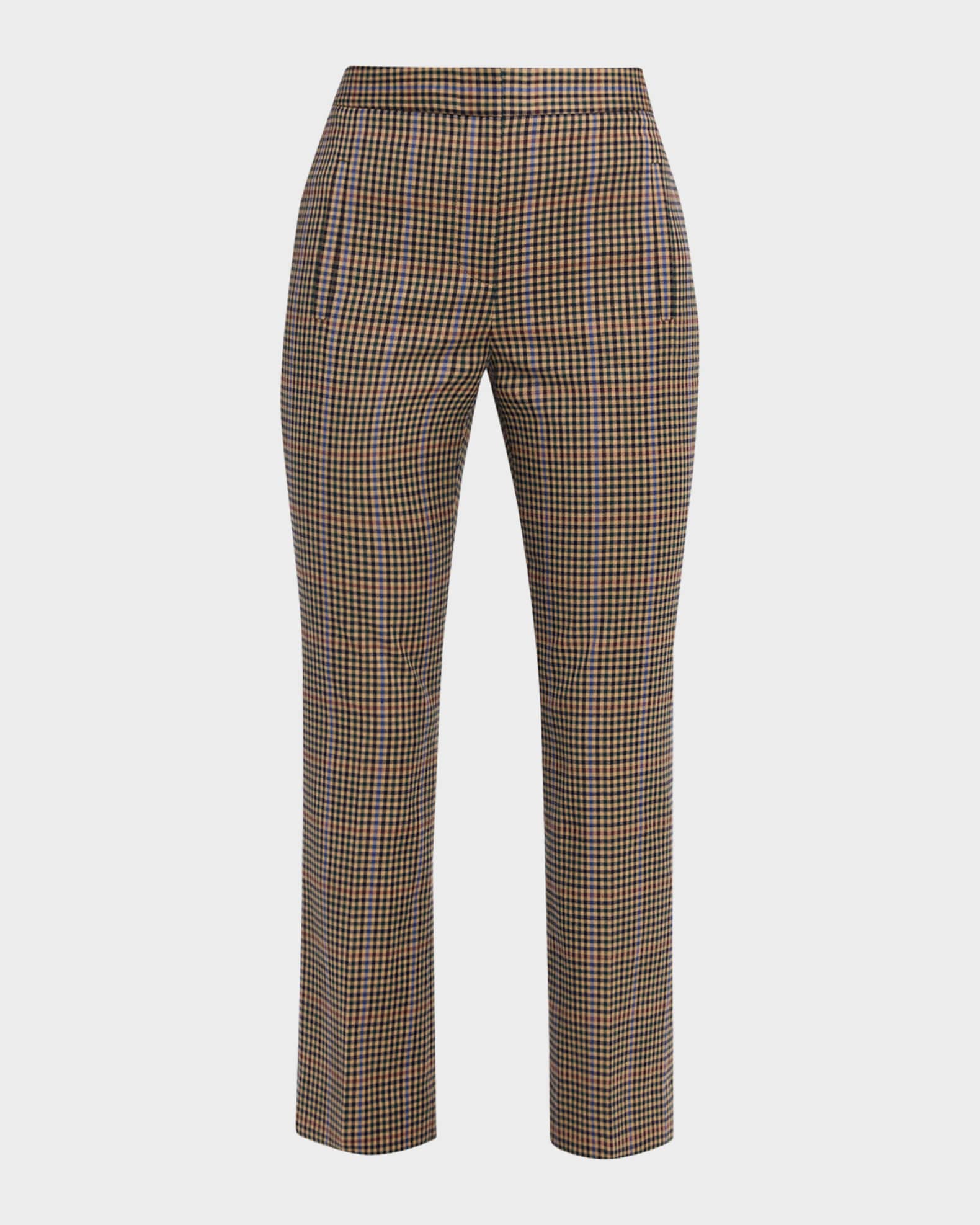 Veronica Beard Arte Slim Plaid Pants | Neiman Marcus