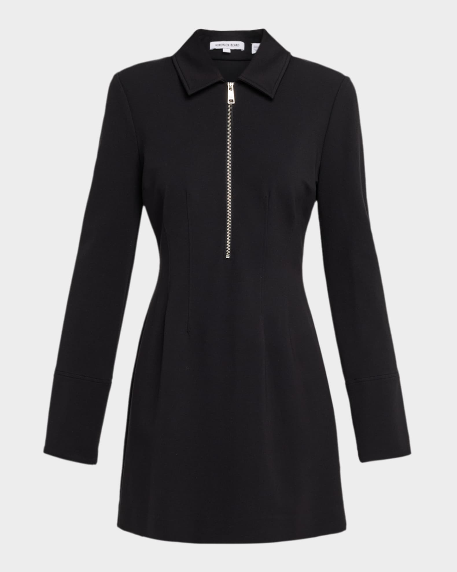 Veronica Beard Capelle Half-Zip Mini Dress | Neiman Marcus