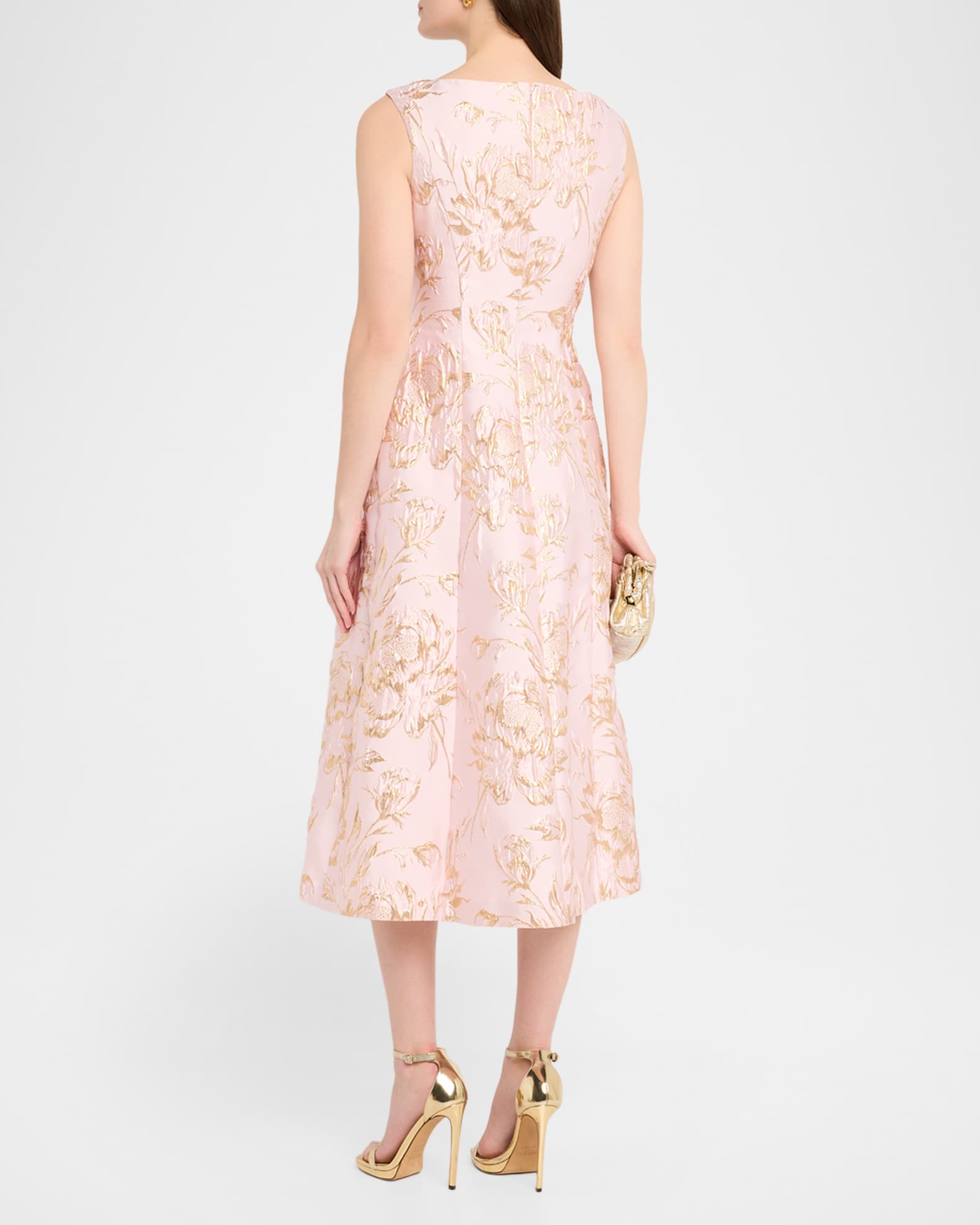 green emerald velvet dress Kay Unger - Tatum Lace Dress In Soft Blush
