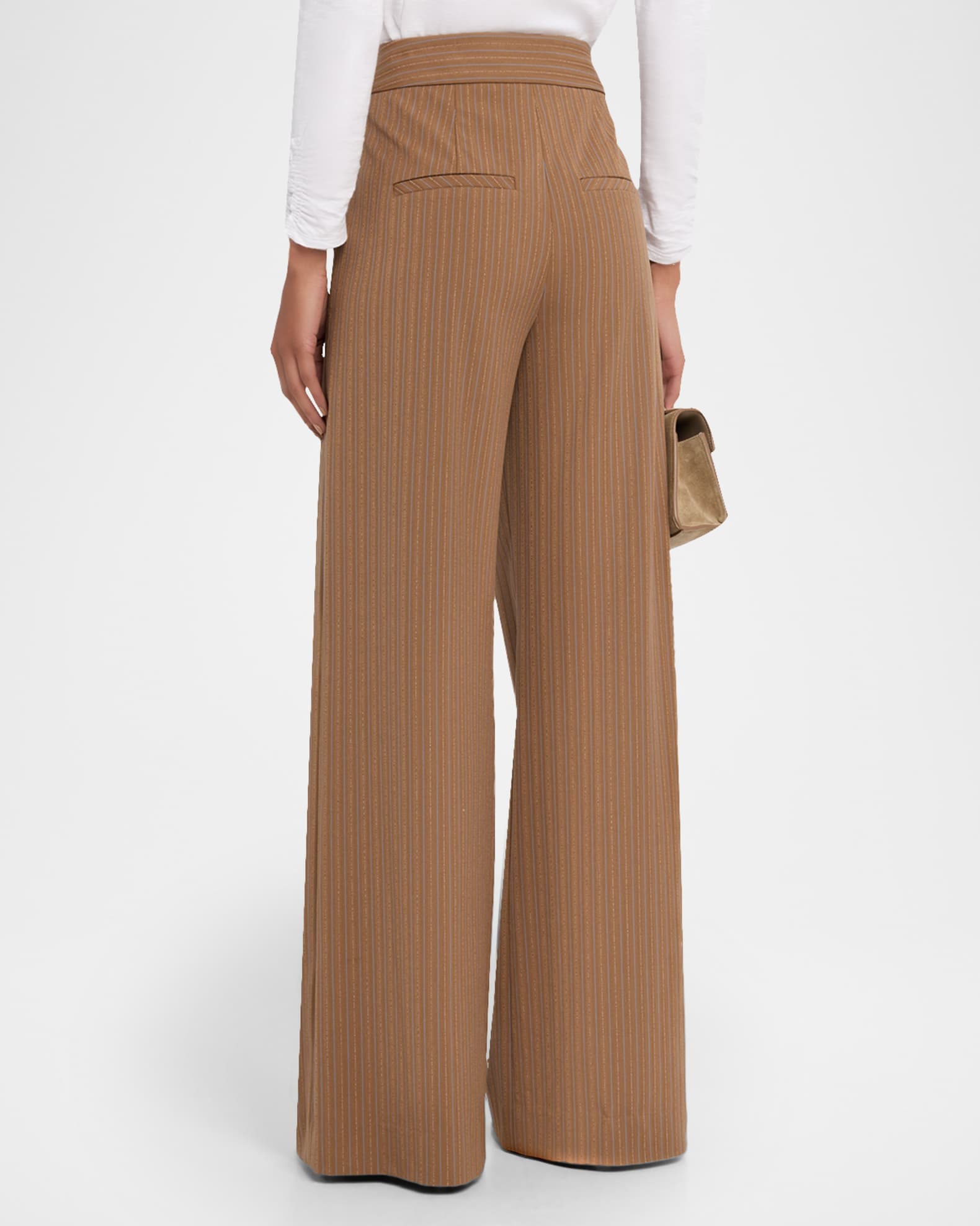 Veronica Beard Rimini Pinstripe Wide-Leg Pants | Neiman Marcus