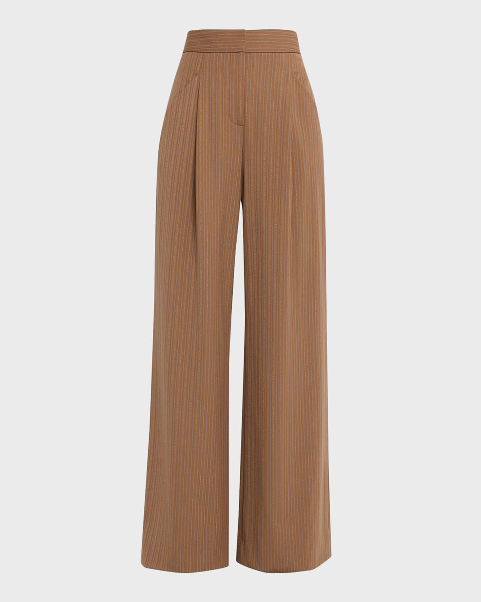 Veronica Beard Rimini Pinstripe Wide-Leg Pants | Neiman Marcus