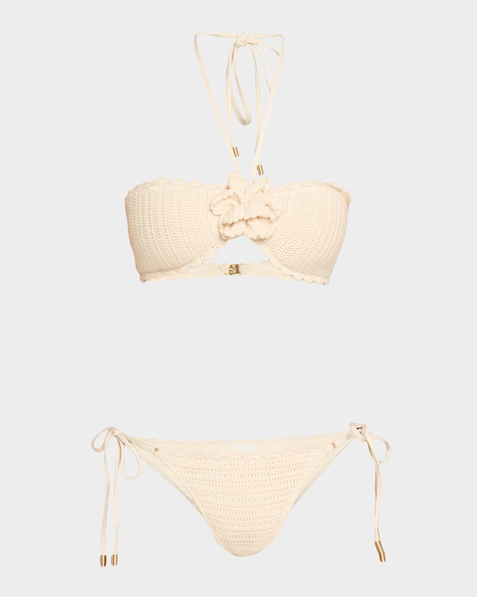 Zimmermann Awaken Crochet Flower Two-Piece Swimsuit | Neiman Marcus