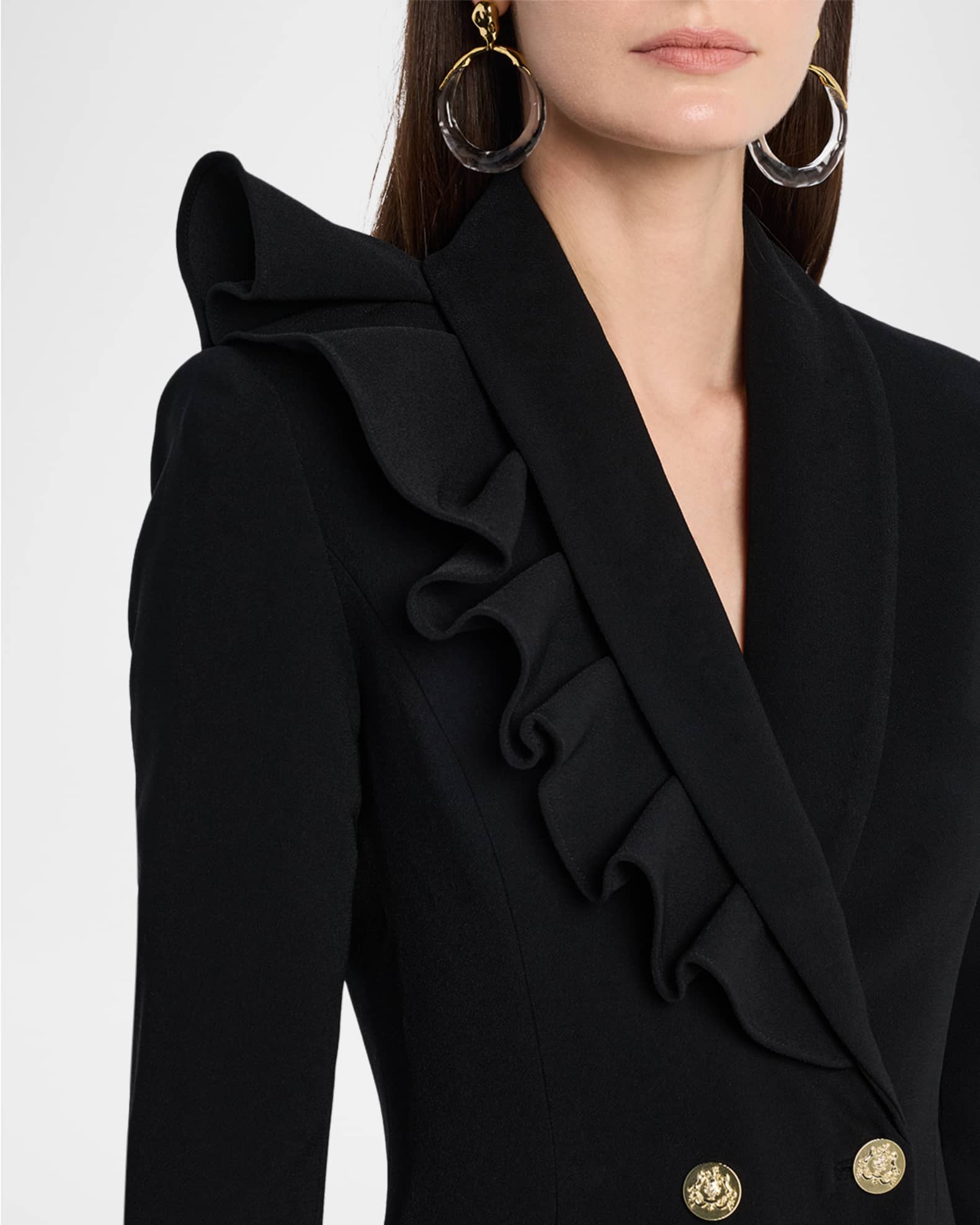 Alice Olivia Latoya Ruffle Blazer Mini Dress Neiman Marcus