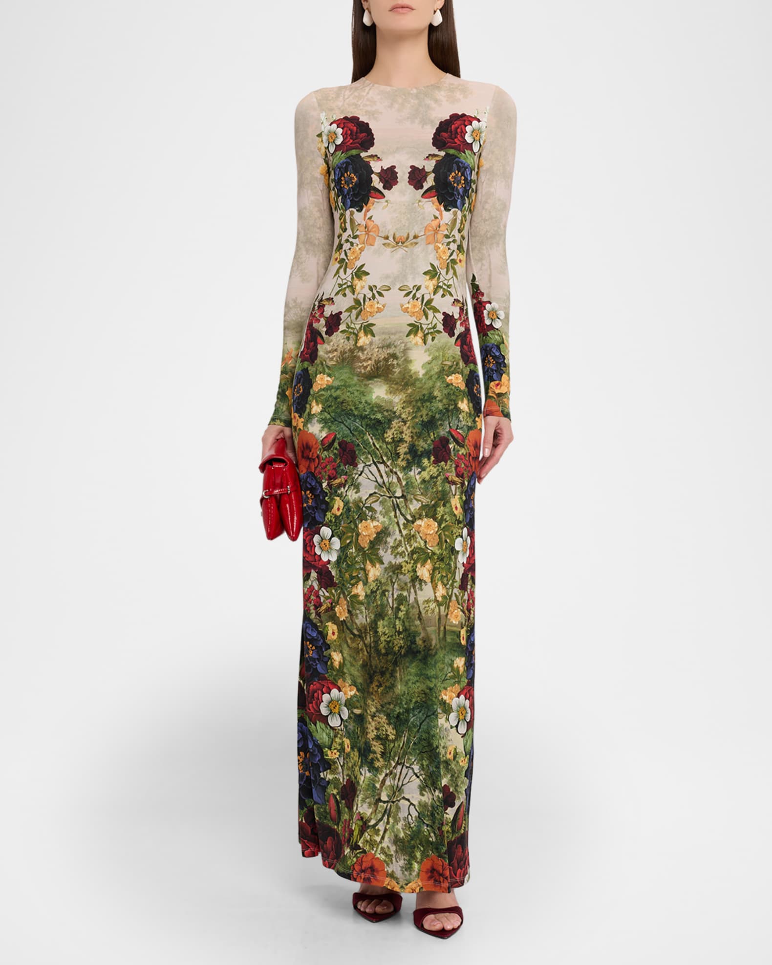 Forbidden Forest Delora Long-Sleeve Maxi Dress