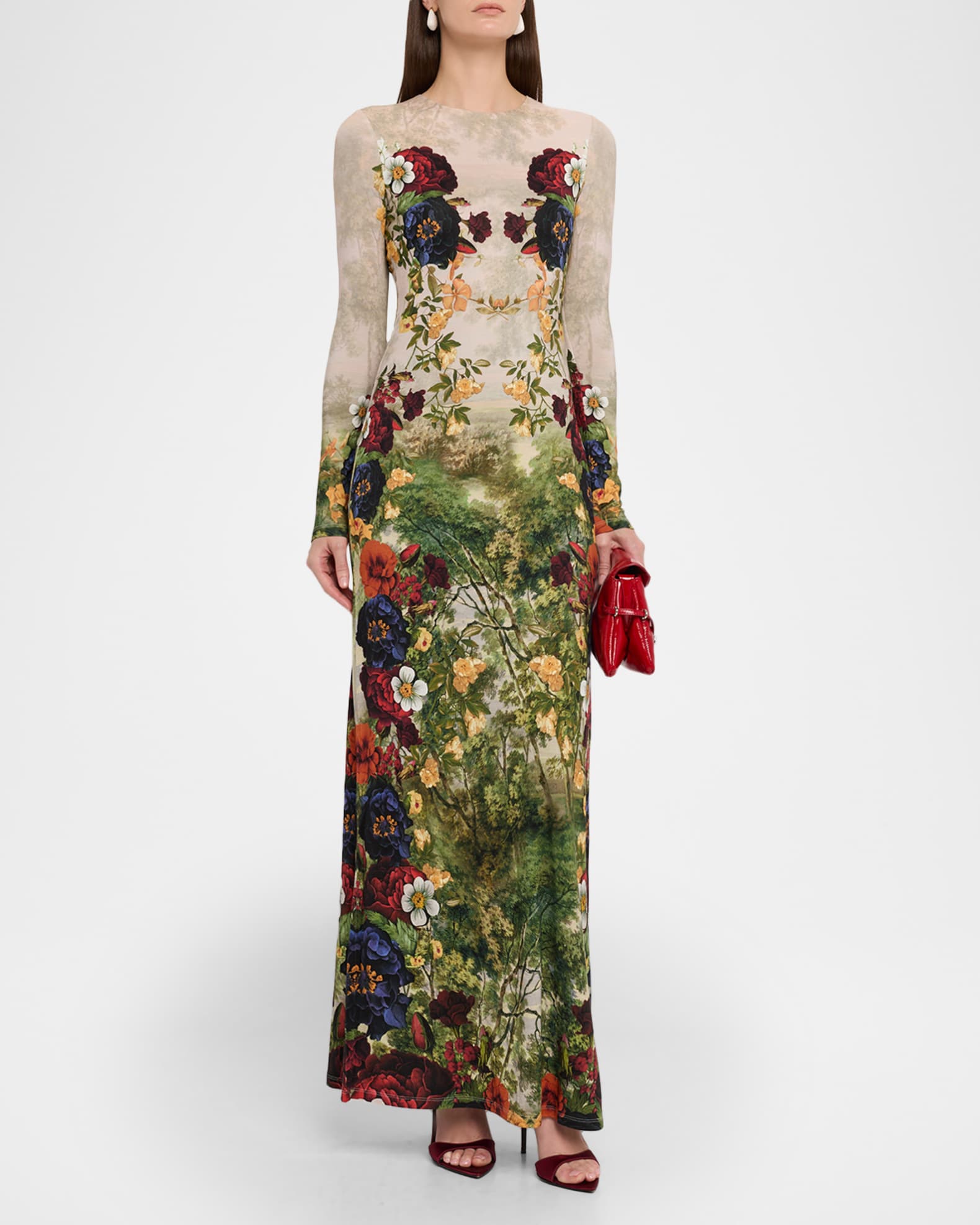 Forbidden Forest Delora Long-Sleeve Maxi Dress