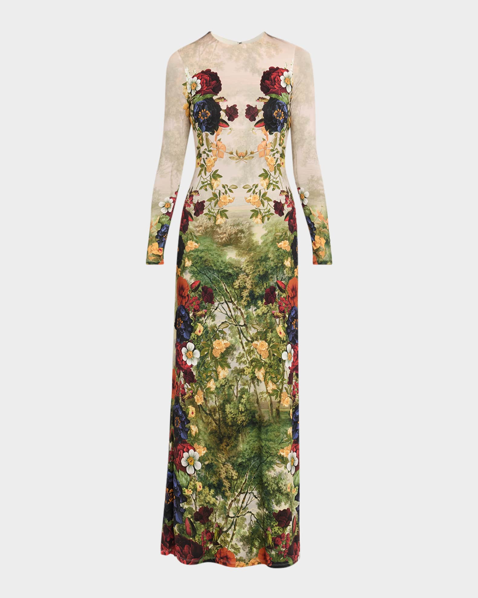 Alice + Olivia Forbidden Forest Delora Long-Sleeve Maxi Dress