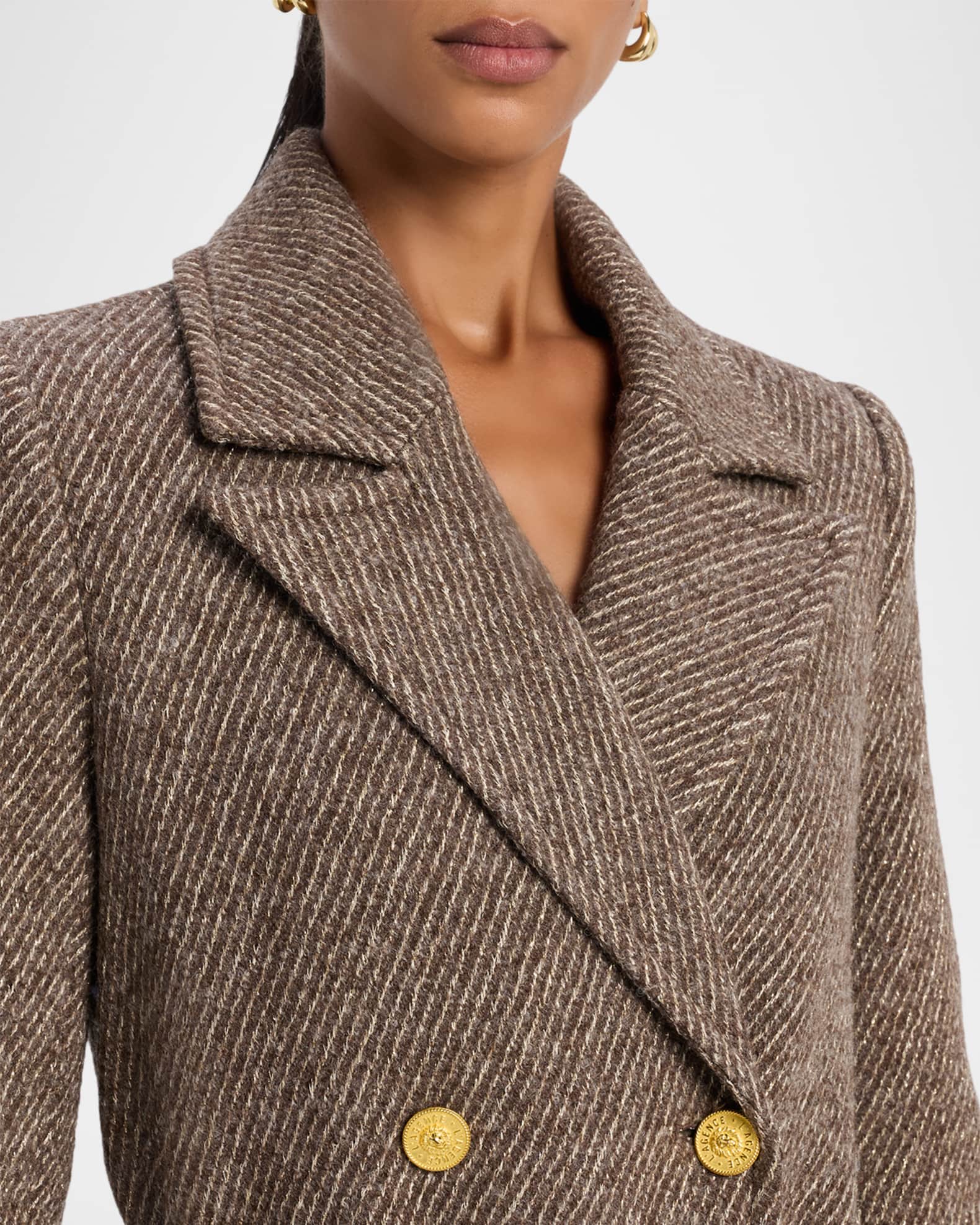 L'Agence Kolina Belted Twill Long Coat | Neiman Marcus