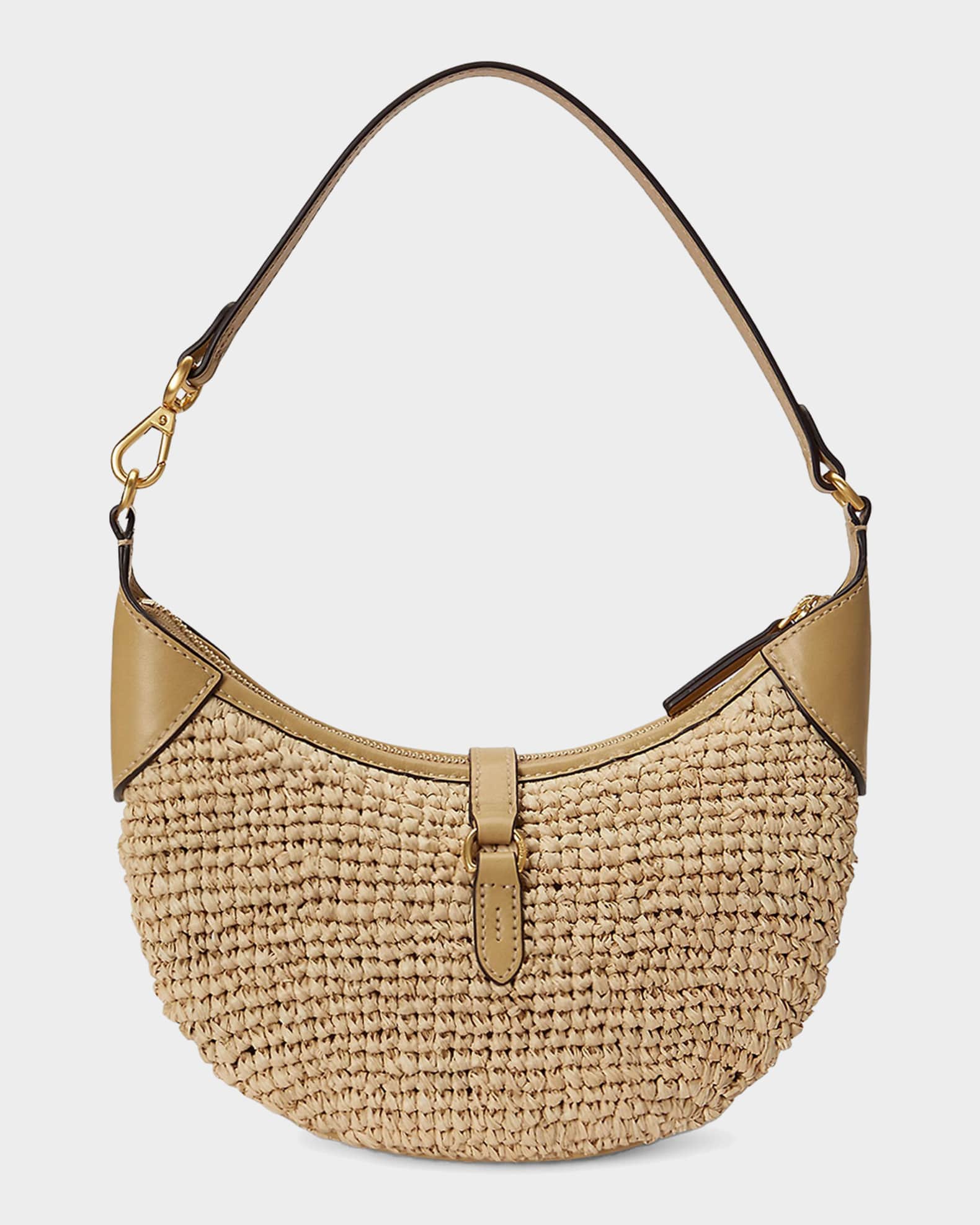 Polo Ralph Lauren Polo ID Raffia Mini Shoulder Bag | Neiman Marcus