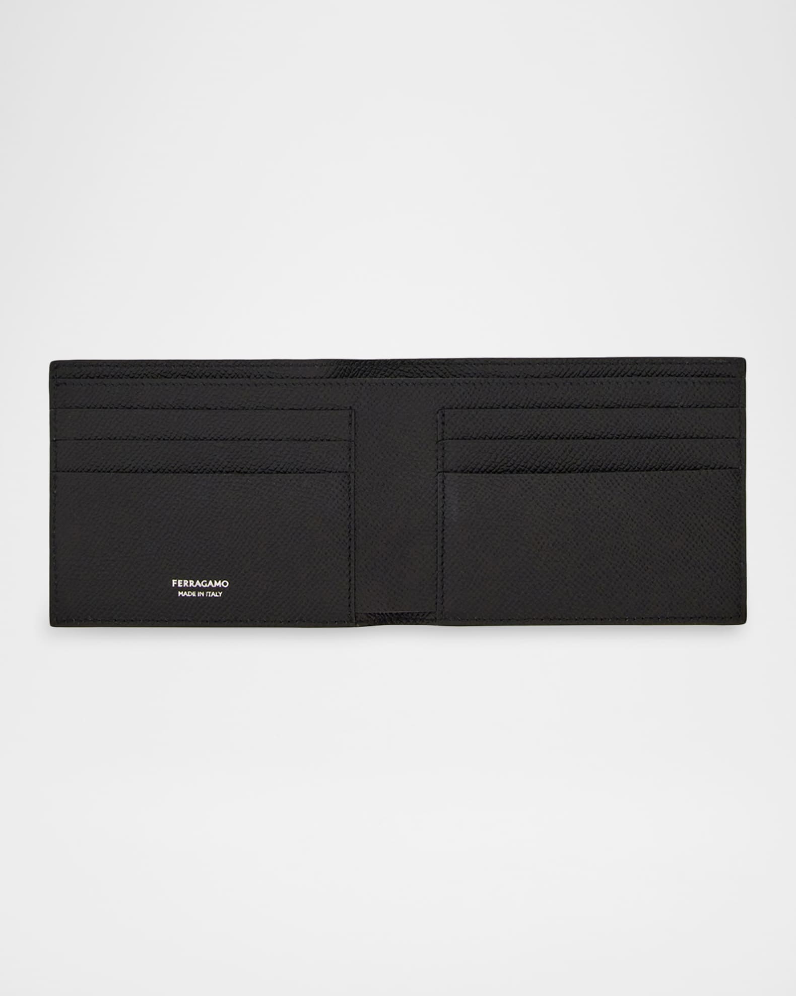 Ferragamo Men's Micro Gancio Leather Bifold Wallet | Neiman Marcus