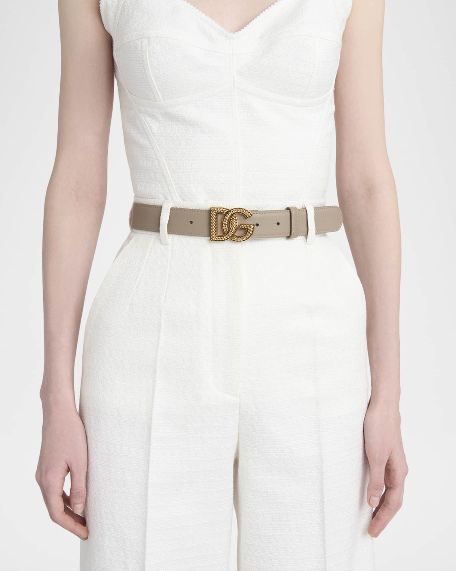 小物 DOLCE&GABBANA l Logo Leather Belt Dolce&Gabbana Leather Logo Buckle Belt | Neiman Marcus