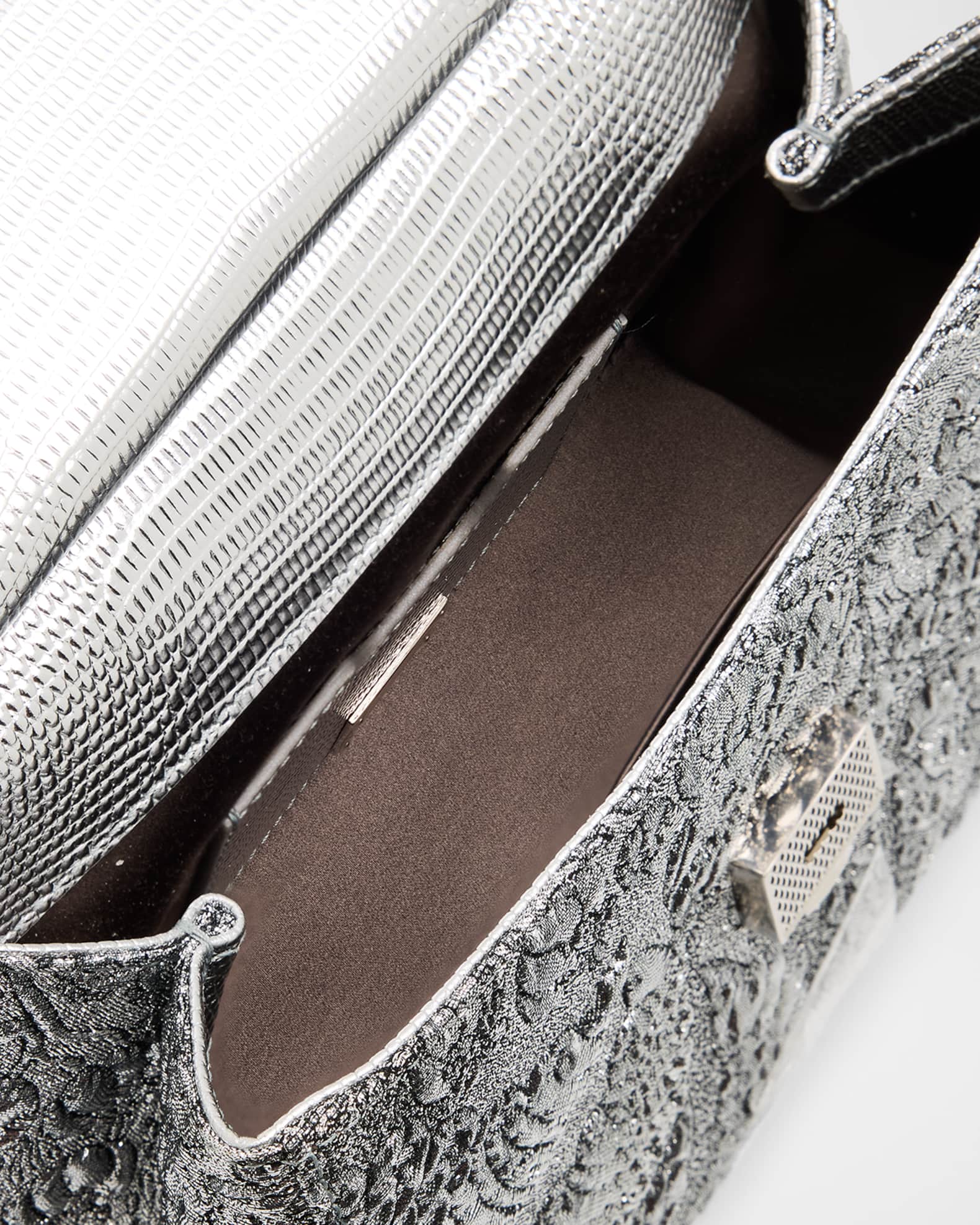 Dolce&Gabbana Sicily Metallic Brocade Top-Handle Bag | Neiman Marcus