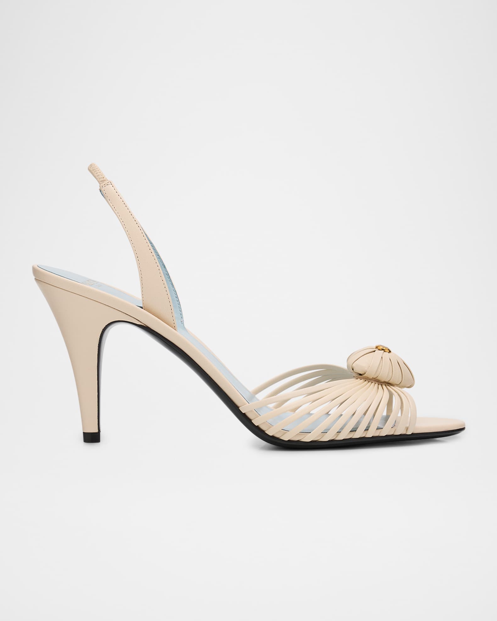 VALENTI Revo2 美品 Valentino Garavani 85mm Royal Heart VLogo Leather Slingback