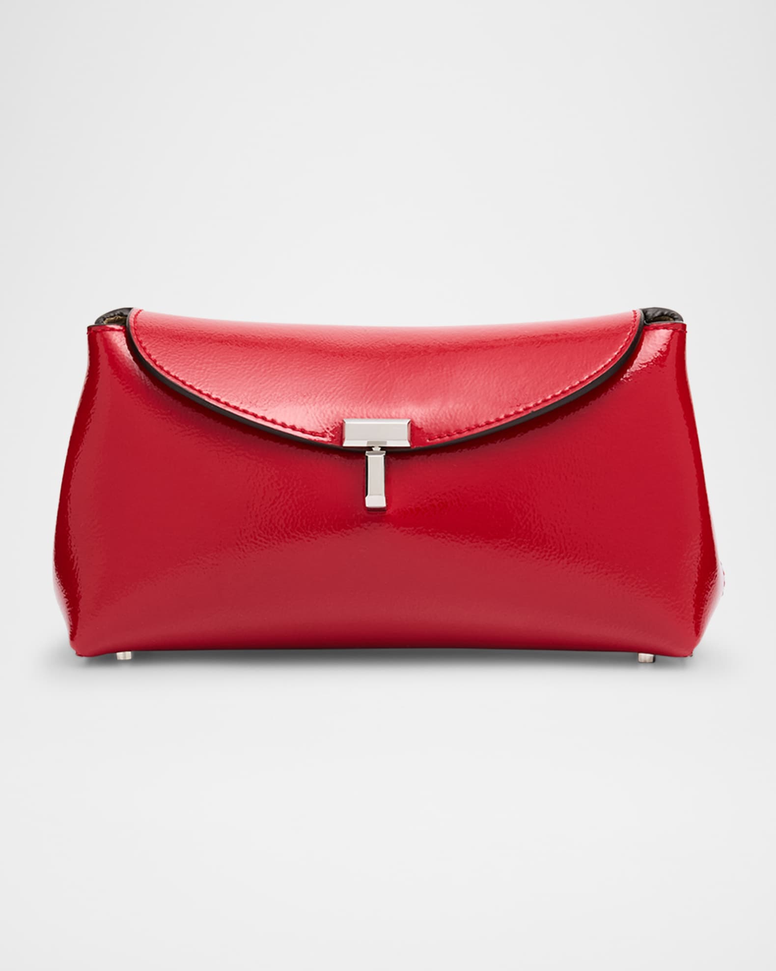 ミケランジェロ　ボウナロッテ Toteme Mini T-Lock Naplack Leather Clutch | Neiman Marcus