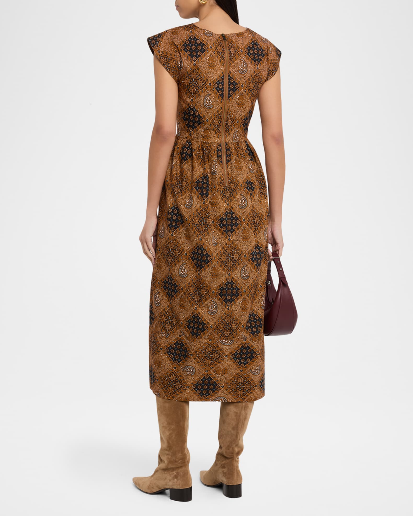 The GREAT. The Tulsa Dress | Tan/Print | Size 1 | Shopbop