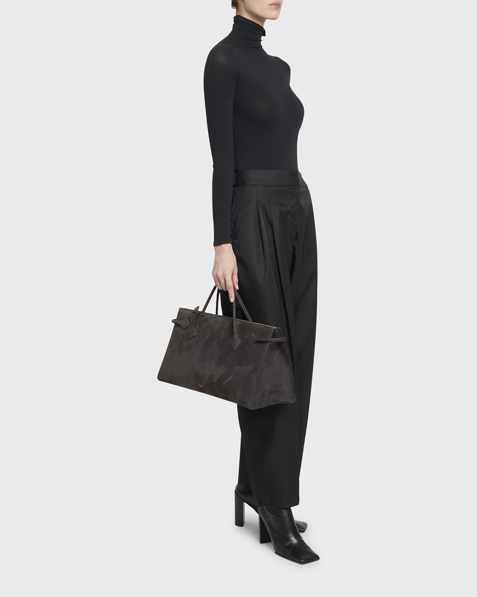 ALAIA Le Teckel Suede Tote Bag | Neiman Marcus