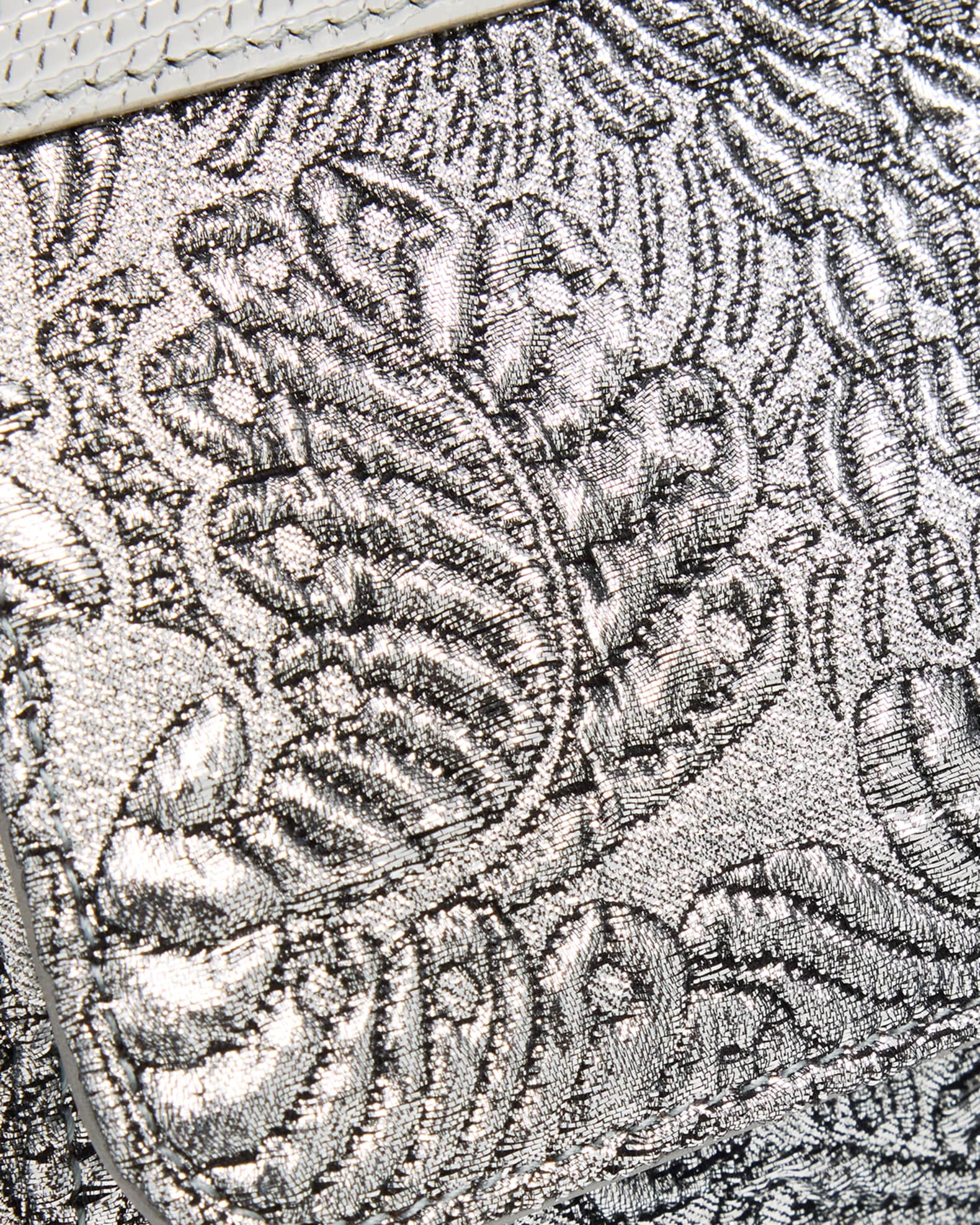 Dolce&Gabbana Sicily Small Metallic Brocade Top-Handle Bag