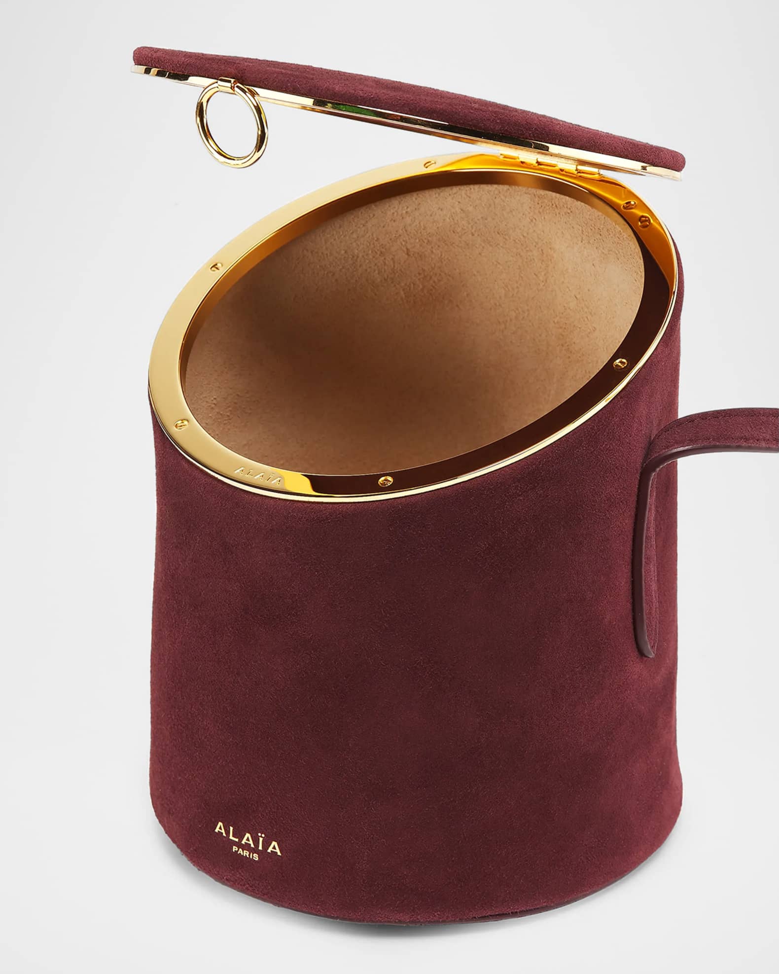 ALAIA East-West Goatskin Shoulder Bag | Neiman Marcus