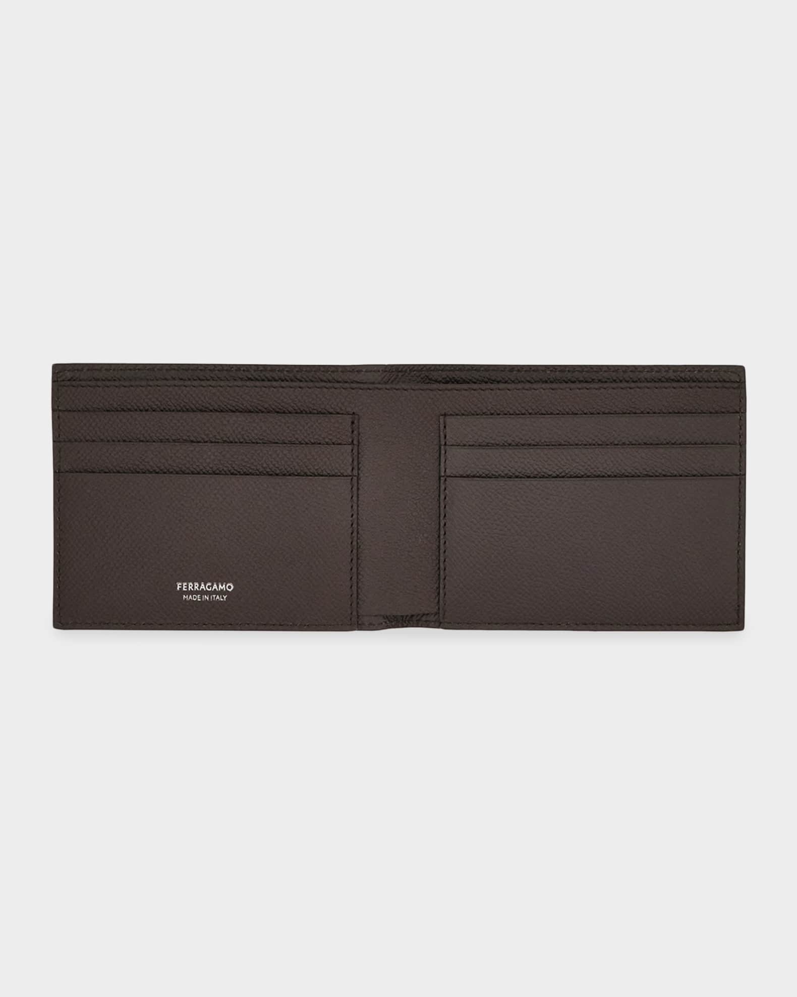 Ferragamo Men's Micro Gancio Leather Bifold Wallet | Neiman Marcus