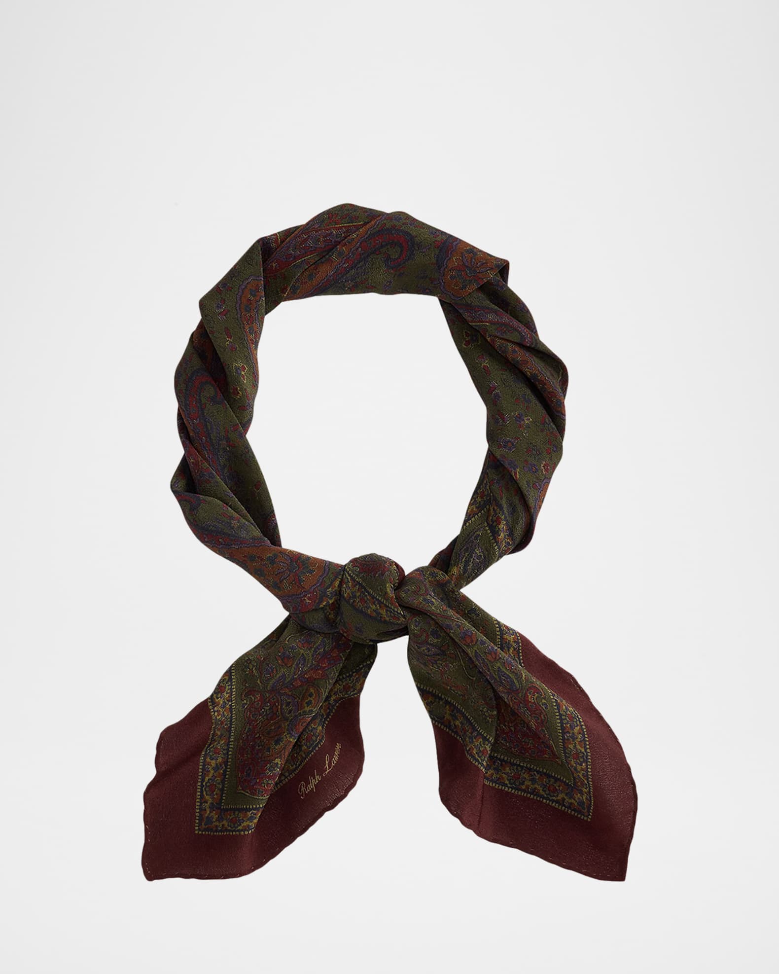 Ralph Lauren Purple Label Men's Silk Paisley Neck Scarf | Neiman