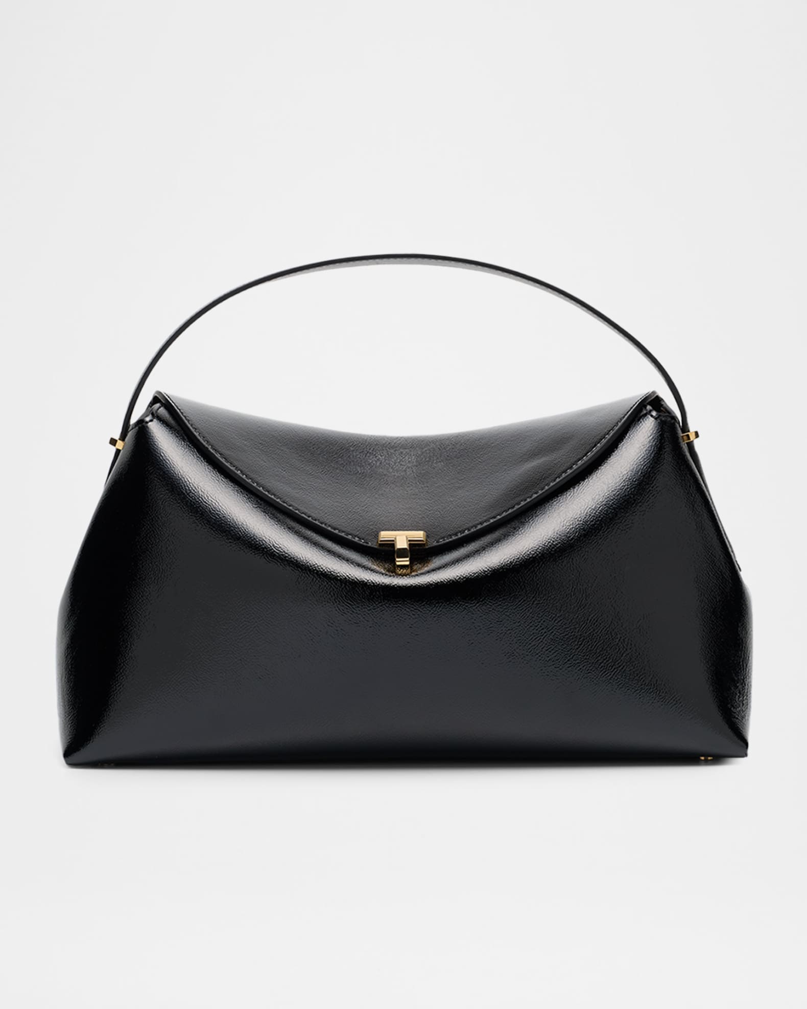 Toteme T-Lock Naplack Leather Top-Handle Bag | Neiman Marcus