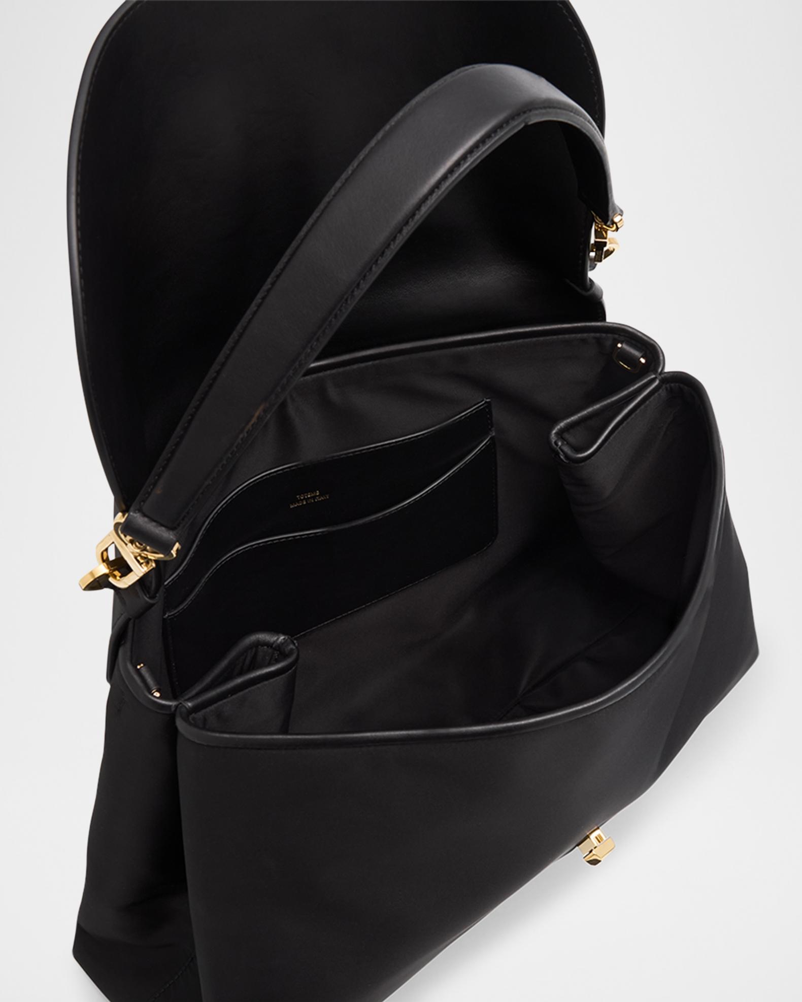 Toteme T-Lock Nylon Satchel Bag | Neiman Marcus