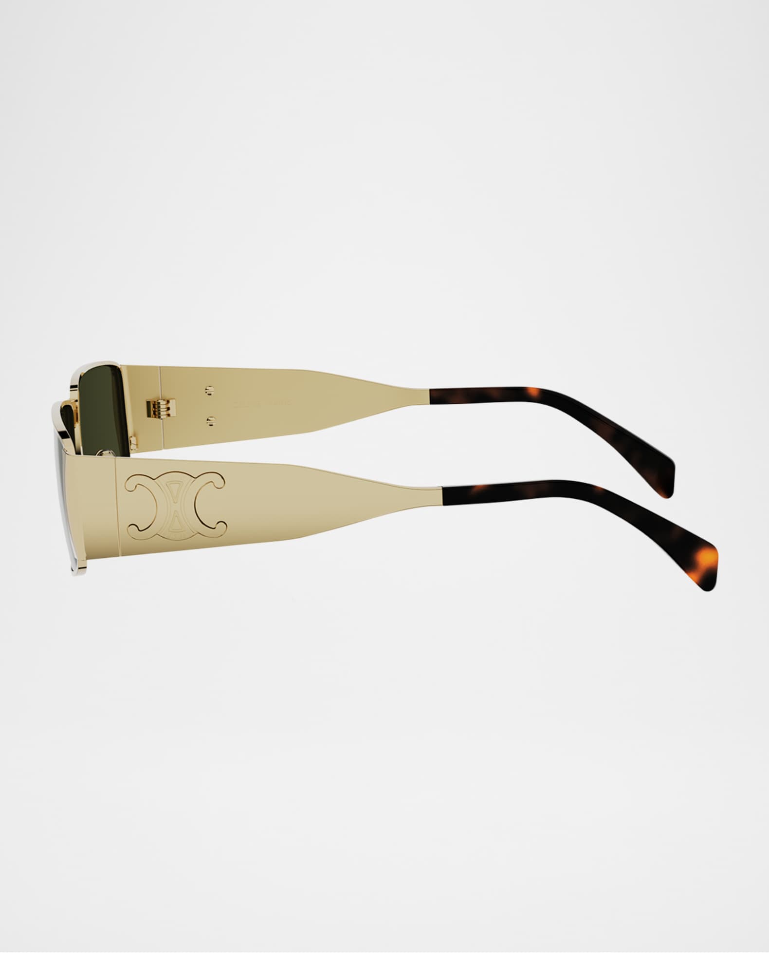 Celine Triomphe 59mm Metal Rectangular Sunglasses | Neiman Marcus
