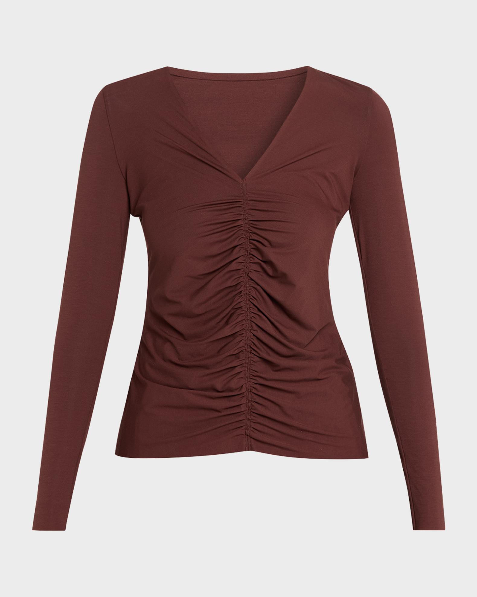 Wolford Pure Ruched Long-Sleeve Top | Neiman Marcus
