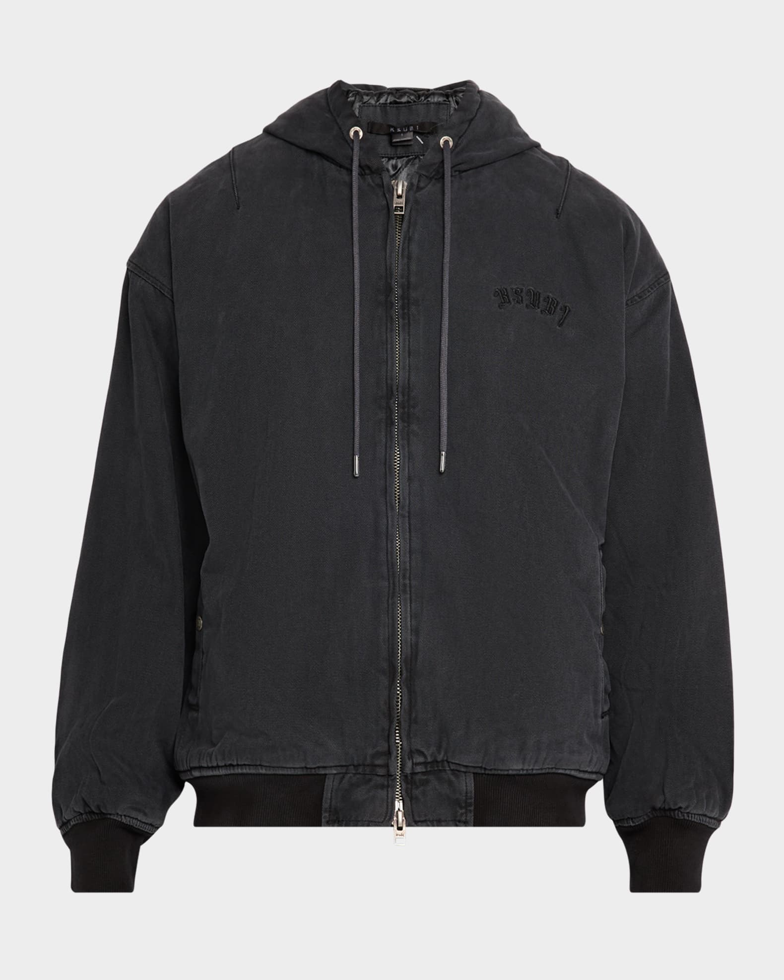 Ksubi Men's Studded Logo Hooded Bomber Jacket | Neiman Marcus