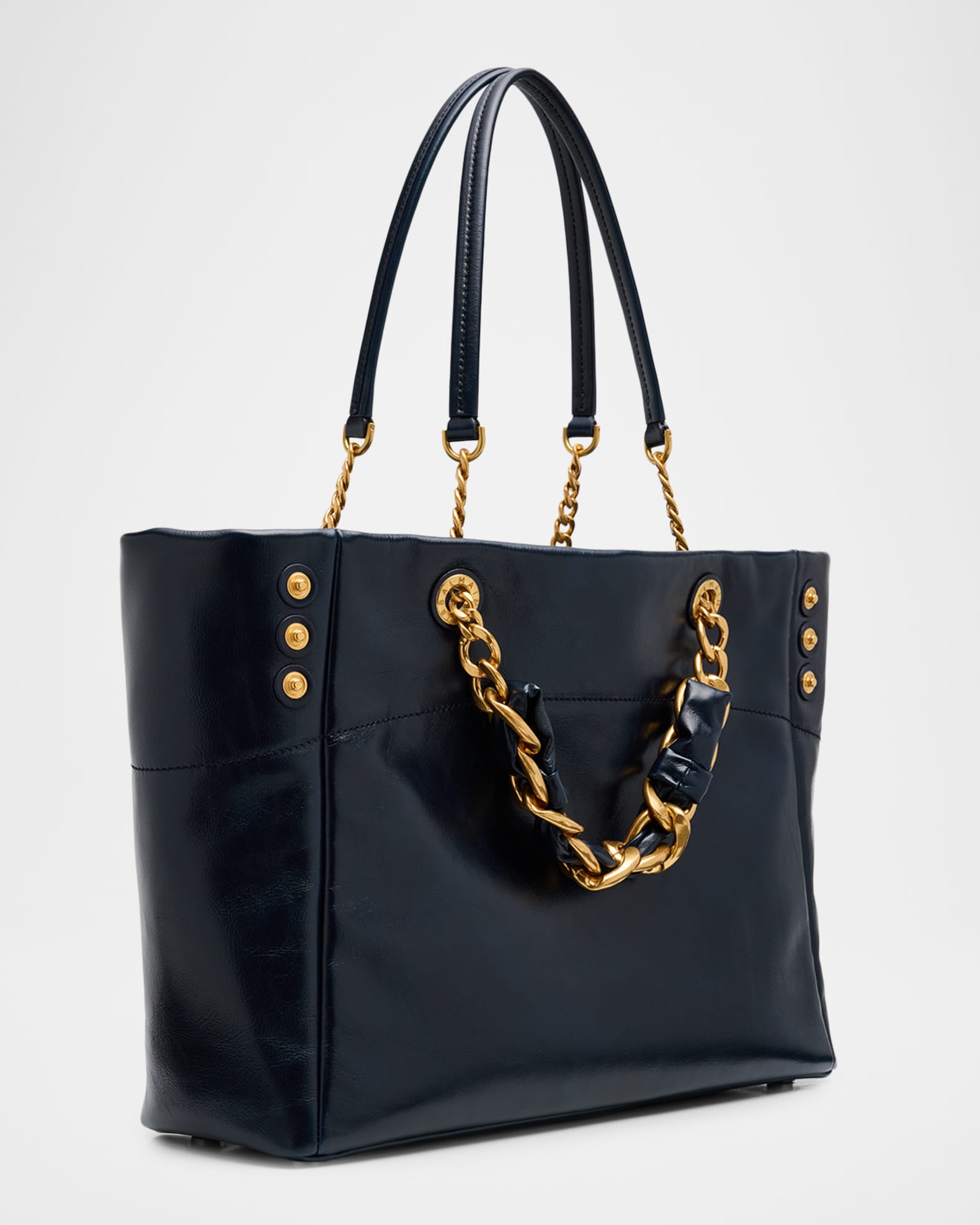 Balmain Soft Leather Tote Bag | Neiman Marcus