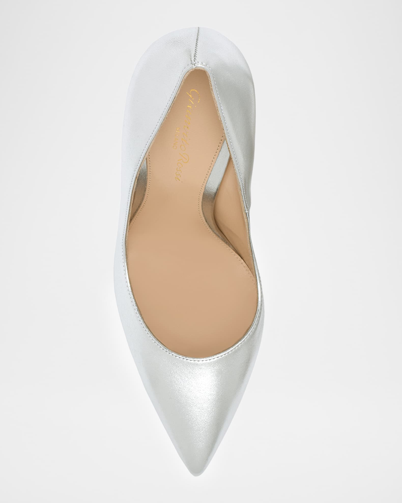 Gianvito Rossi 105mm Gianvito Metallic Leather Pumps | Neiman Marcus