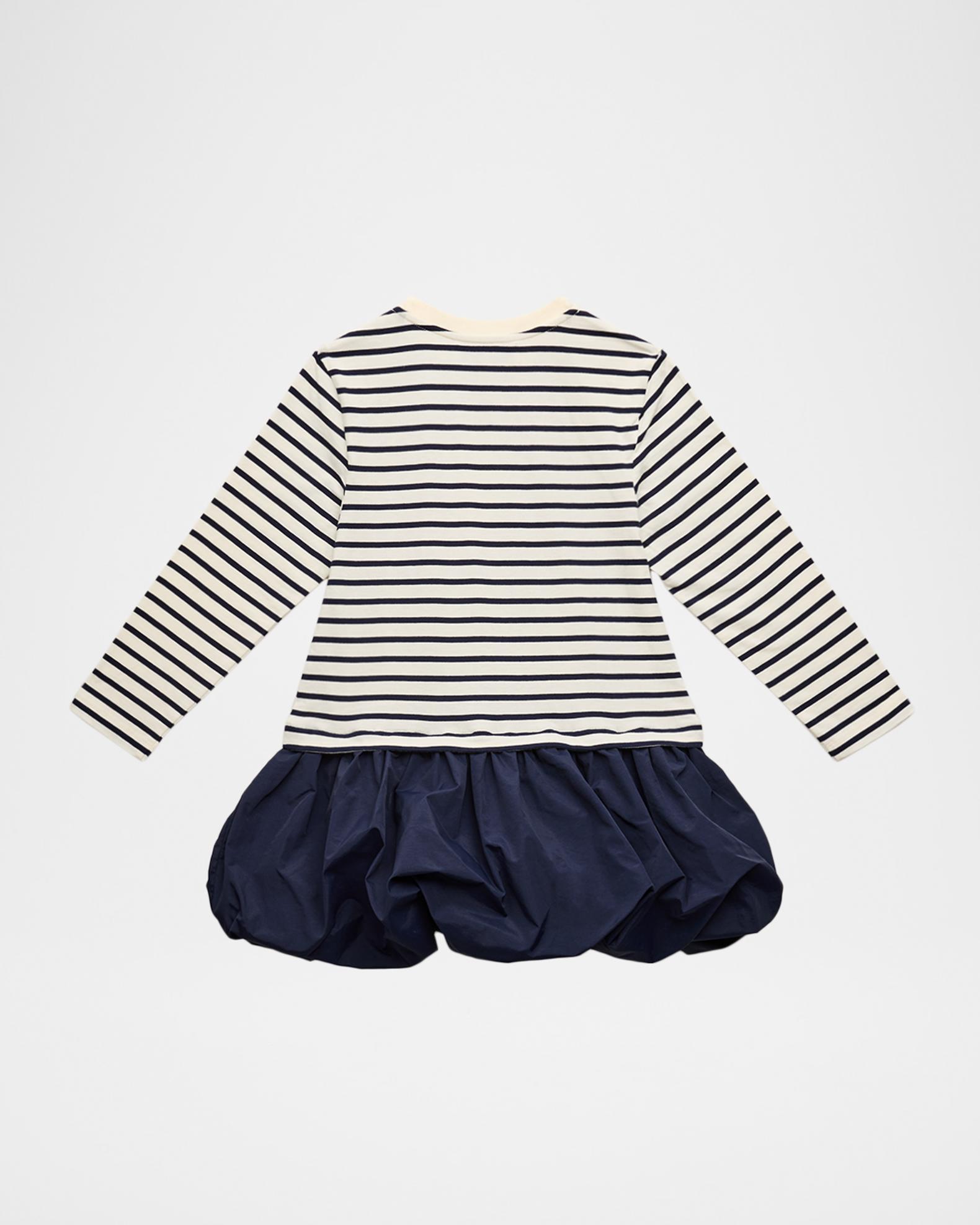 long sleeve t shirt dress striped Plan C Striped Long-Sleeve Midi T-Shirt Dress