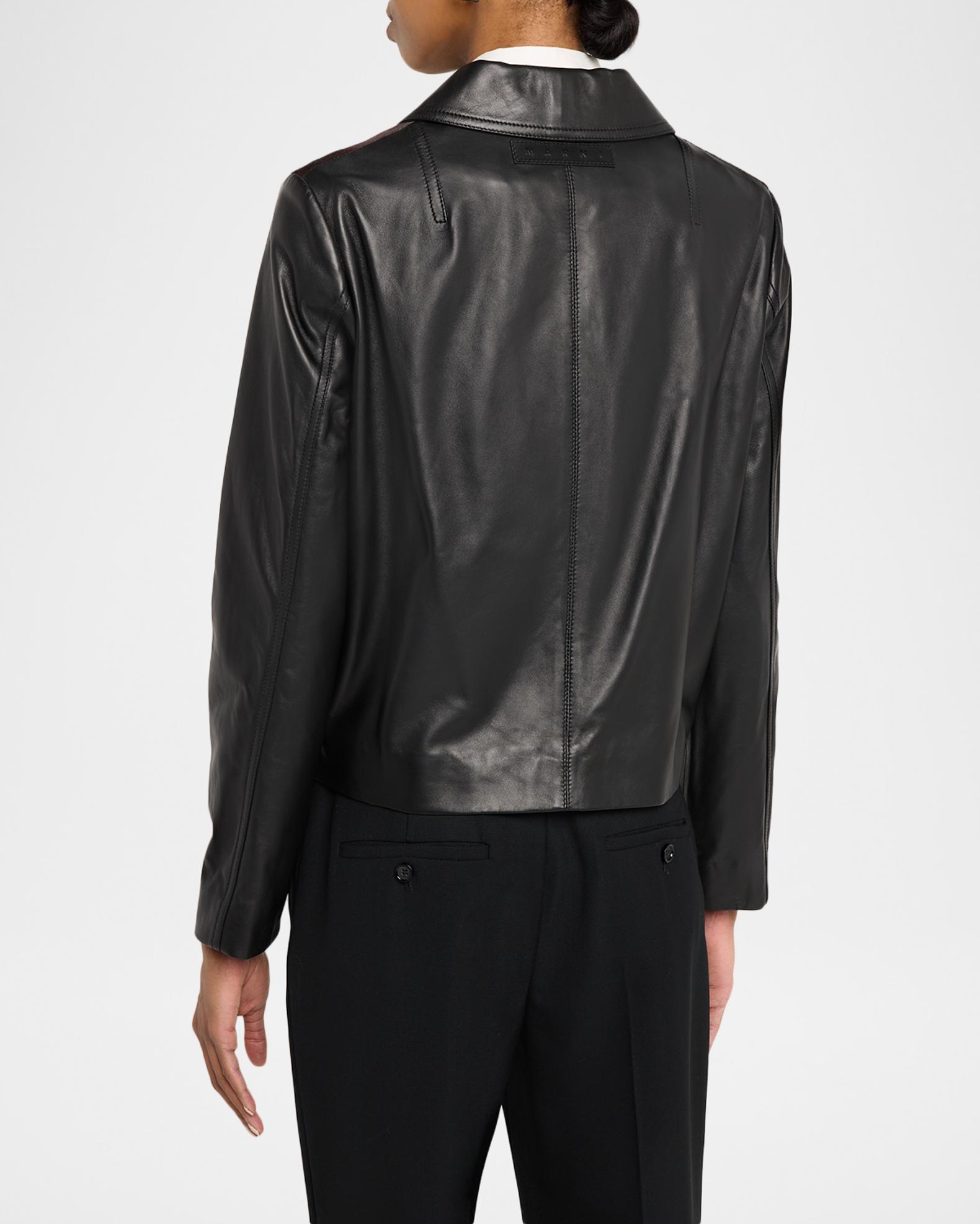 Marni Pony-Hair And Leather Jacket | Neiman Marcus