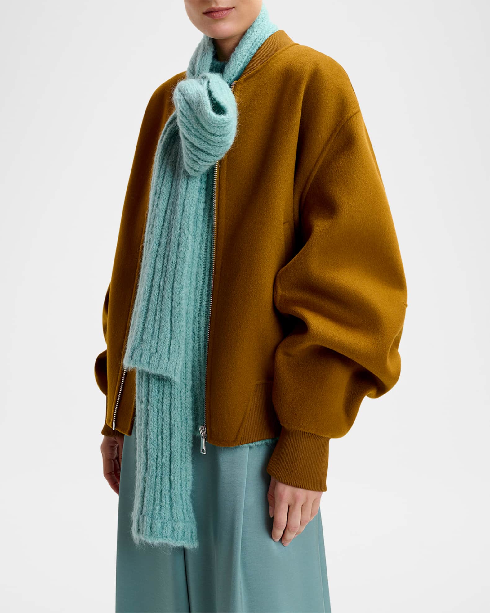 Essentiel Antwerp Isoft Double-Faced Wool Bomber Jacket | Neiman