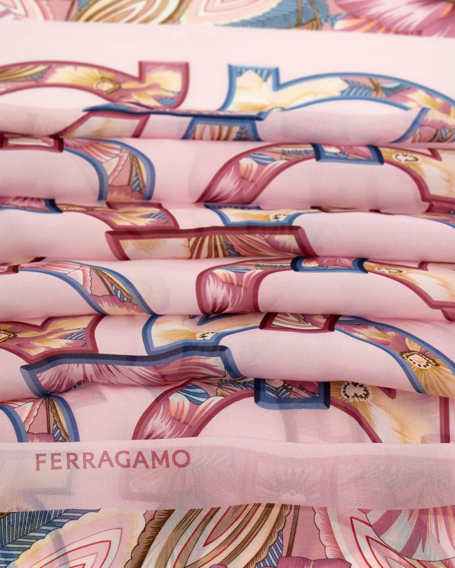 Ferragamo Gancini Brezza Silk Scarf | Neiman Marcus