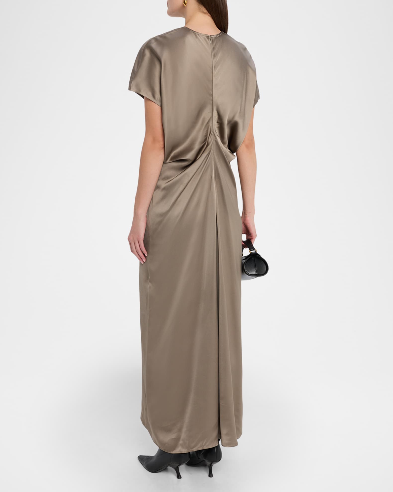 Toteme - Slouch waist dress taupe - 42 - Women